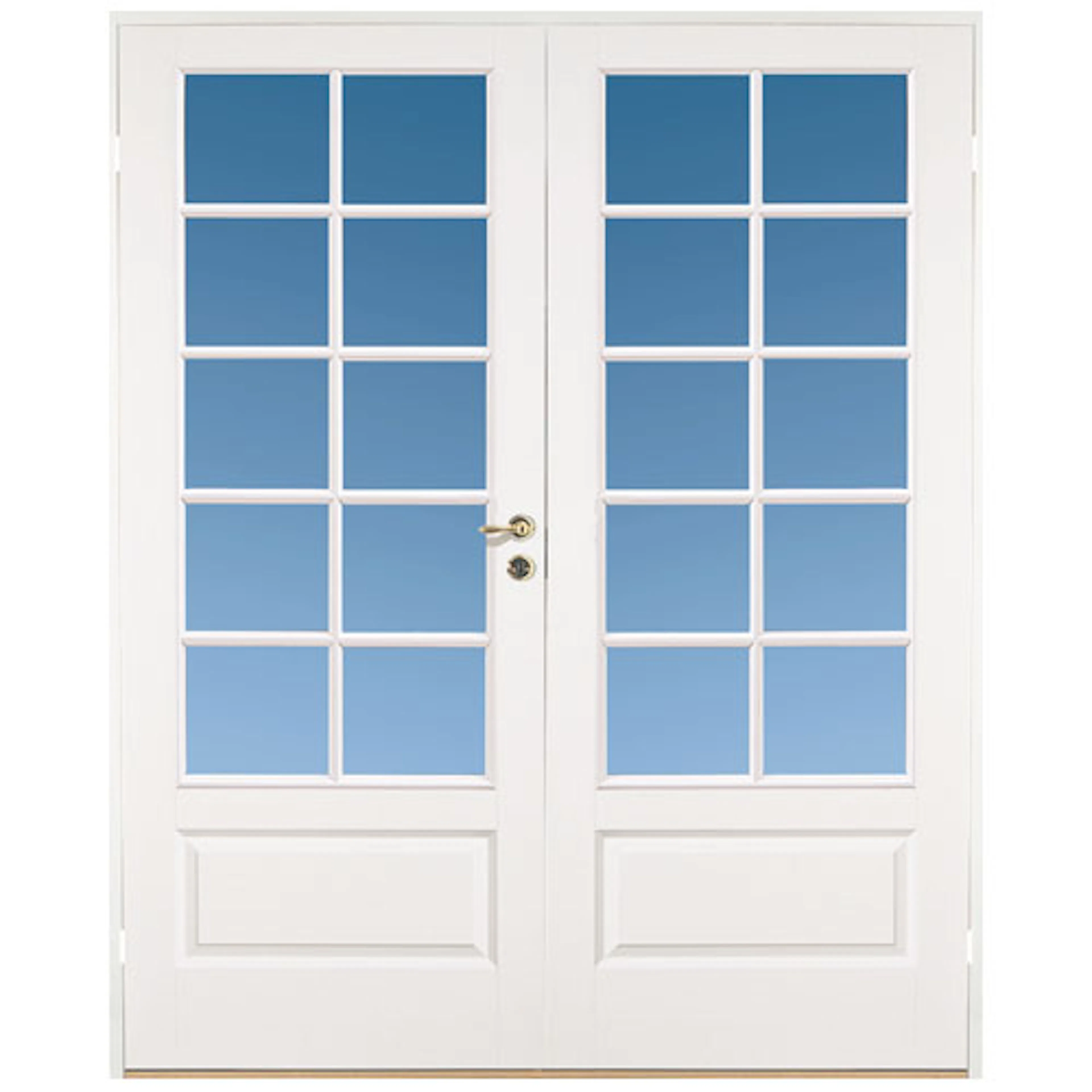 Parinnerdörr Sveadörren Formpressad SP10 Vit Klarglas