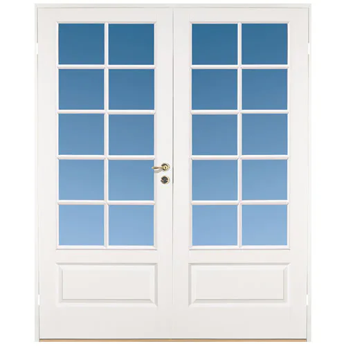 Parinnerdörr Diplomat Formpressad SP10 Vit Klarglas