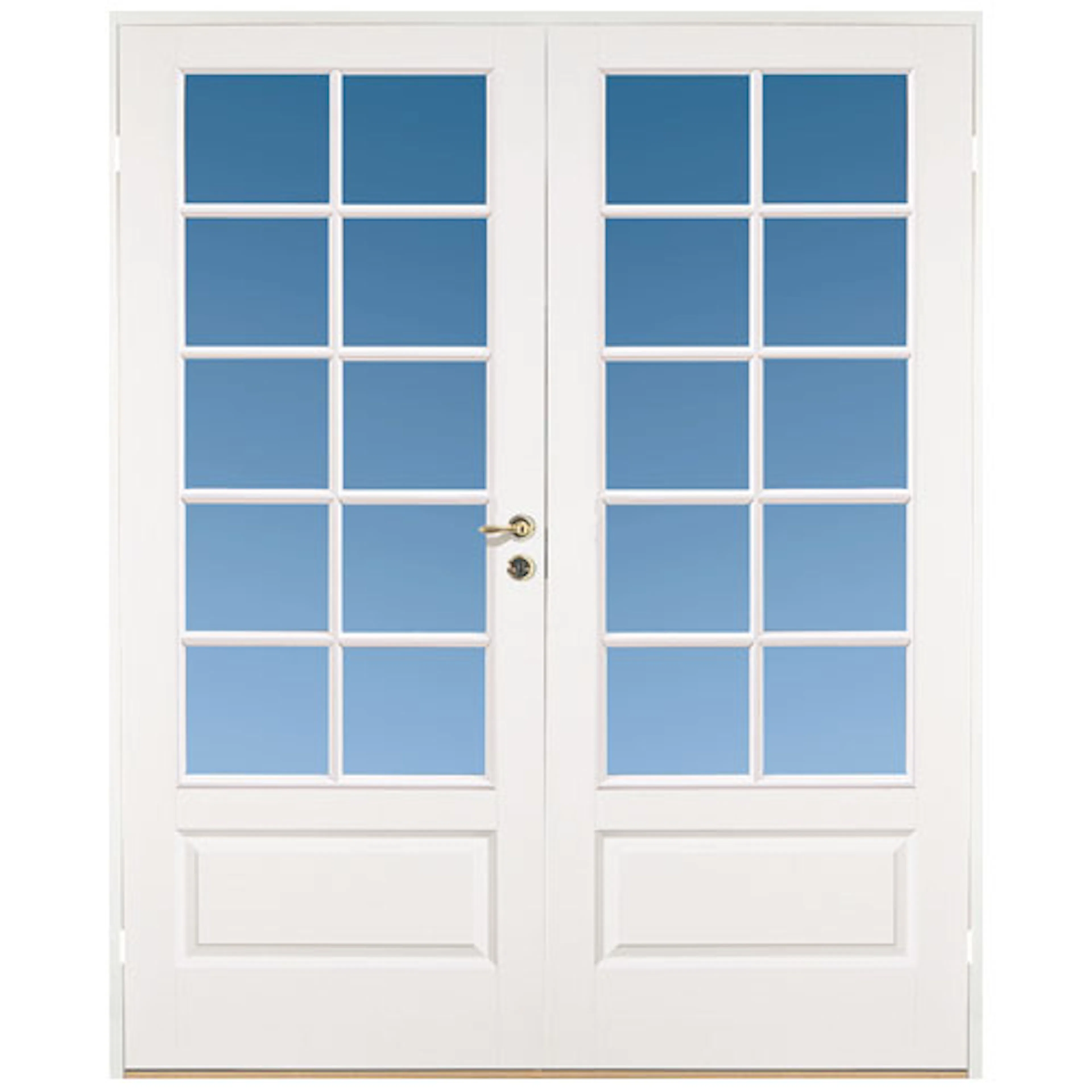 Parinnerdörr Diplomat Formpressad SP10 Vit Klarglas