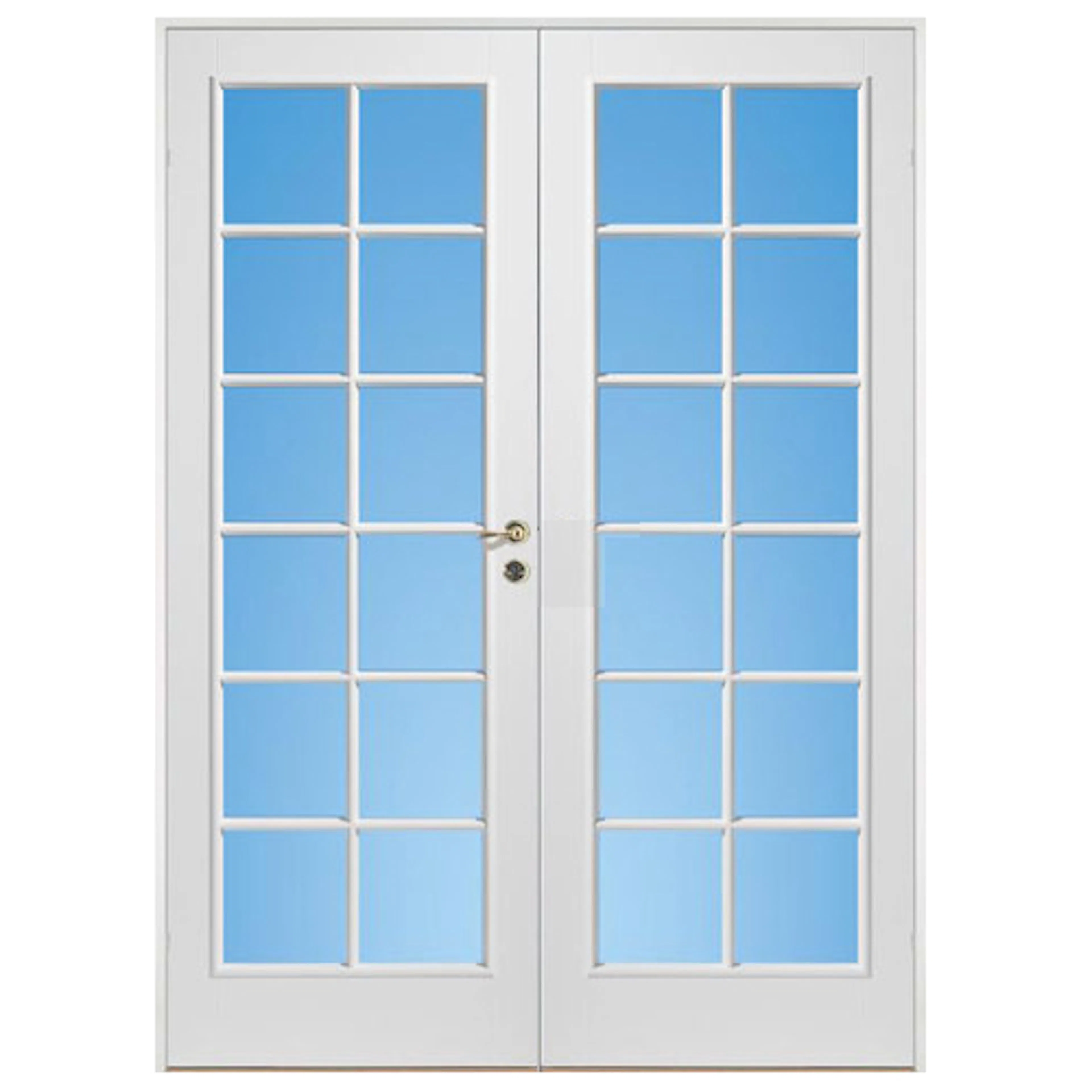 Parinnerdörr Diplomat Formpressad SP12 Vit Klarglas