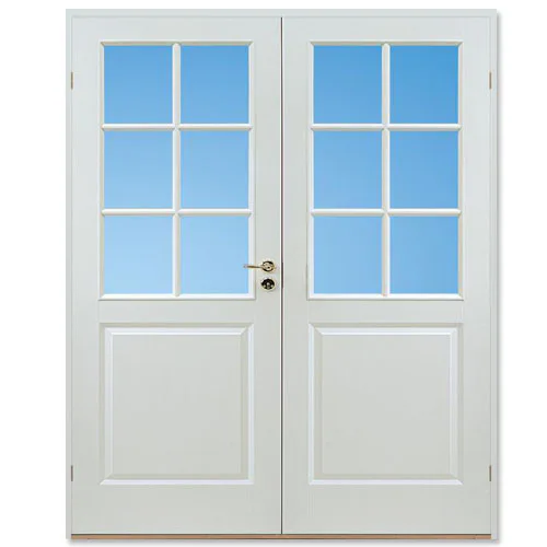 Parinnerdörr Sveadörren Formpressad SP6 Vit Klarglas