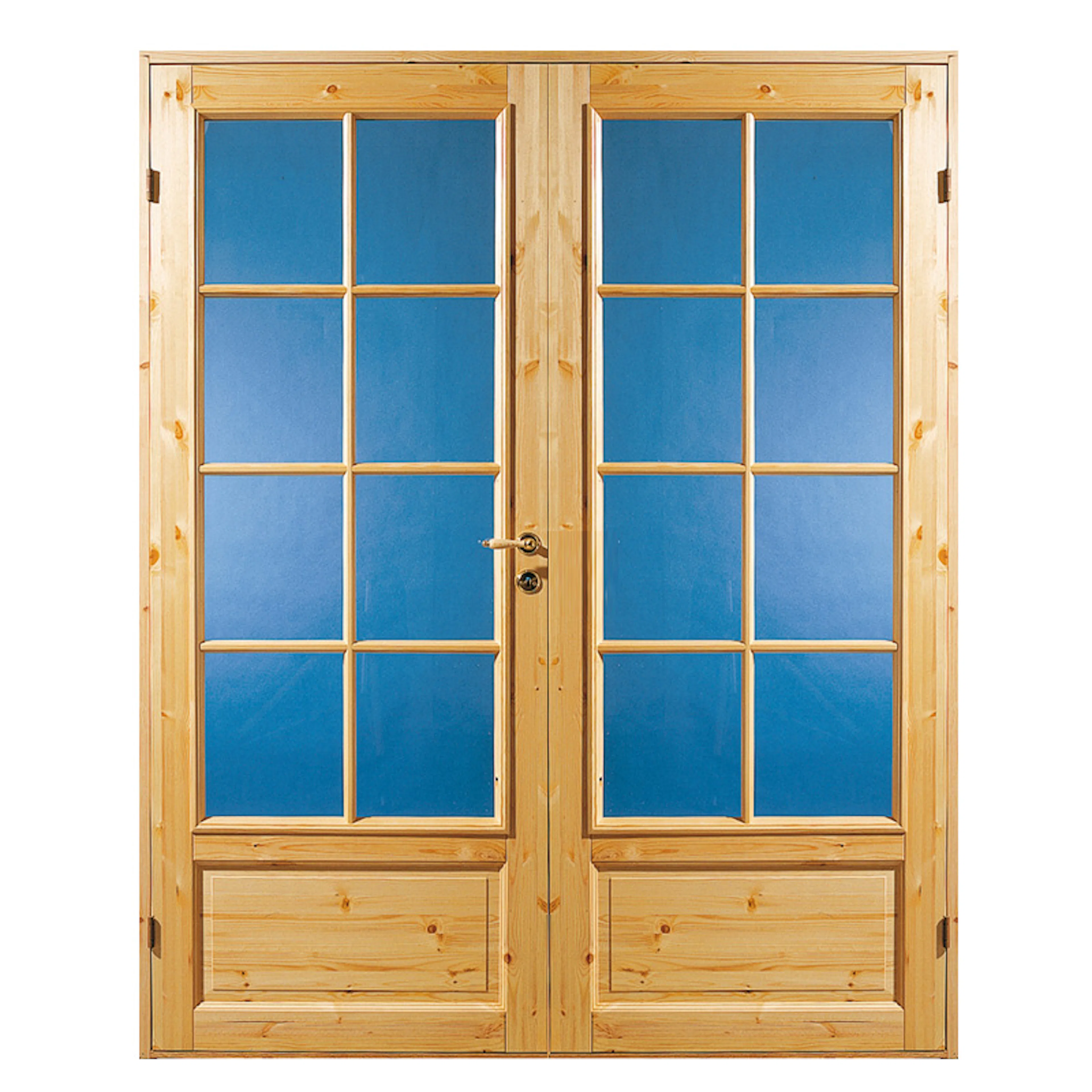 Parinnerdörr Sveadörren Massiv 3 Obehandlad Furu Härdat Klarglas SP8