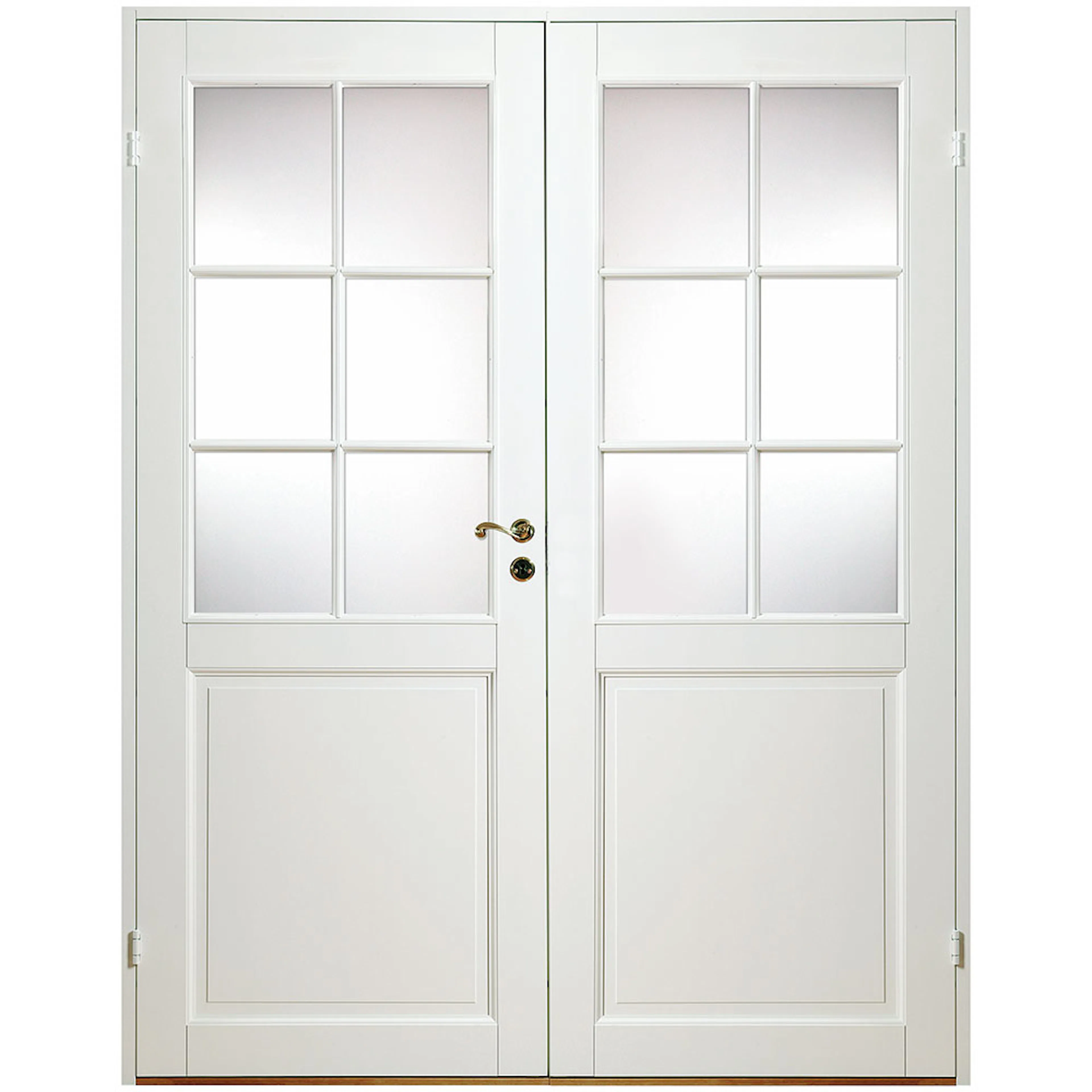 Parinnerdörr Diplomat Massiv SP6 Vit Klarglas