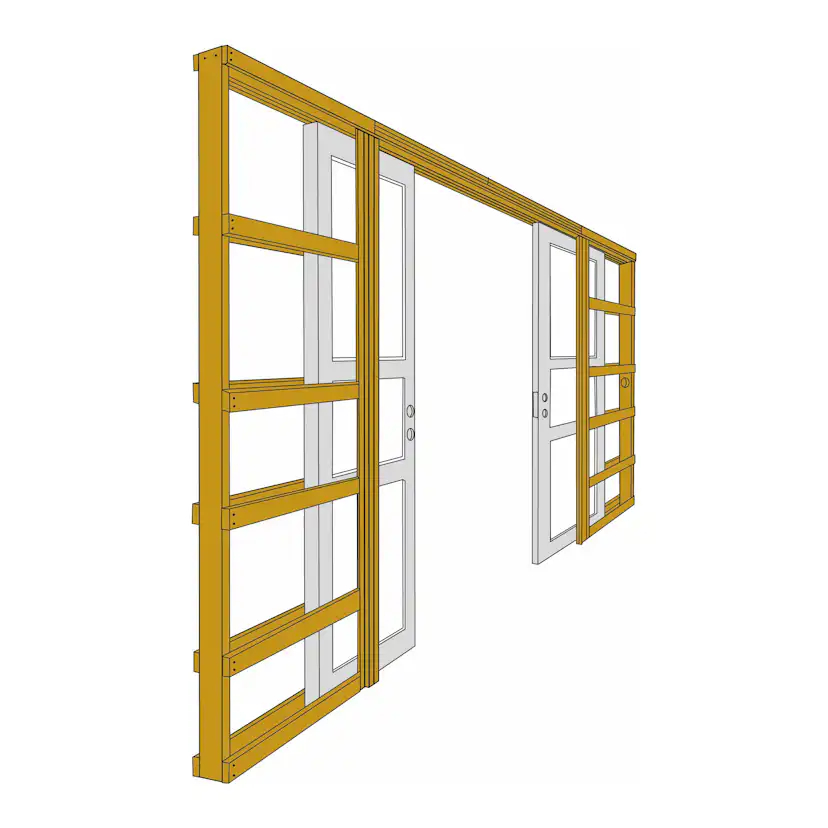 Parskjutdörrskarm Swedoor Enkelgips