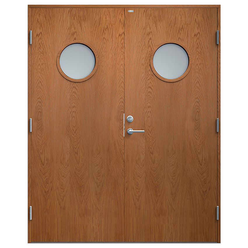 Parytterdörr Diplomat Rosa Träfanér Klarglas