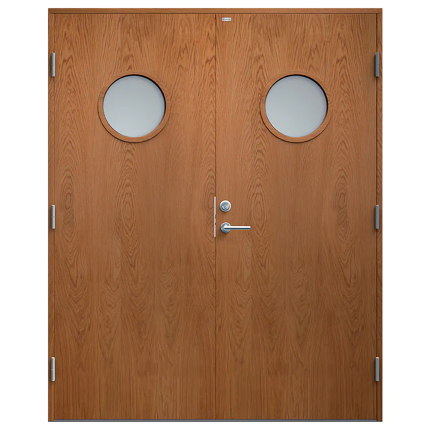 Parytterdörr Diplomat Rosa Träfanér Klarglas