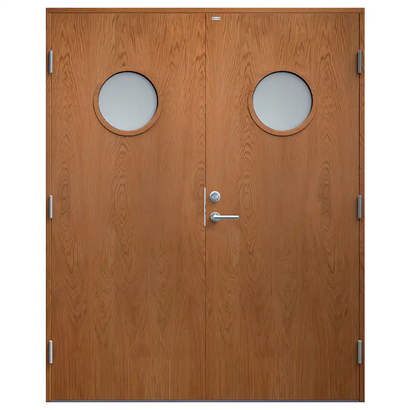 Parytterdörr Diplomat Rosa Träfanér Klarglas