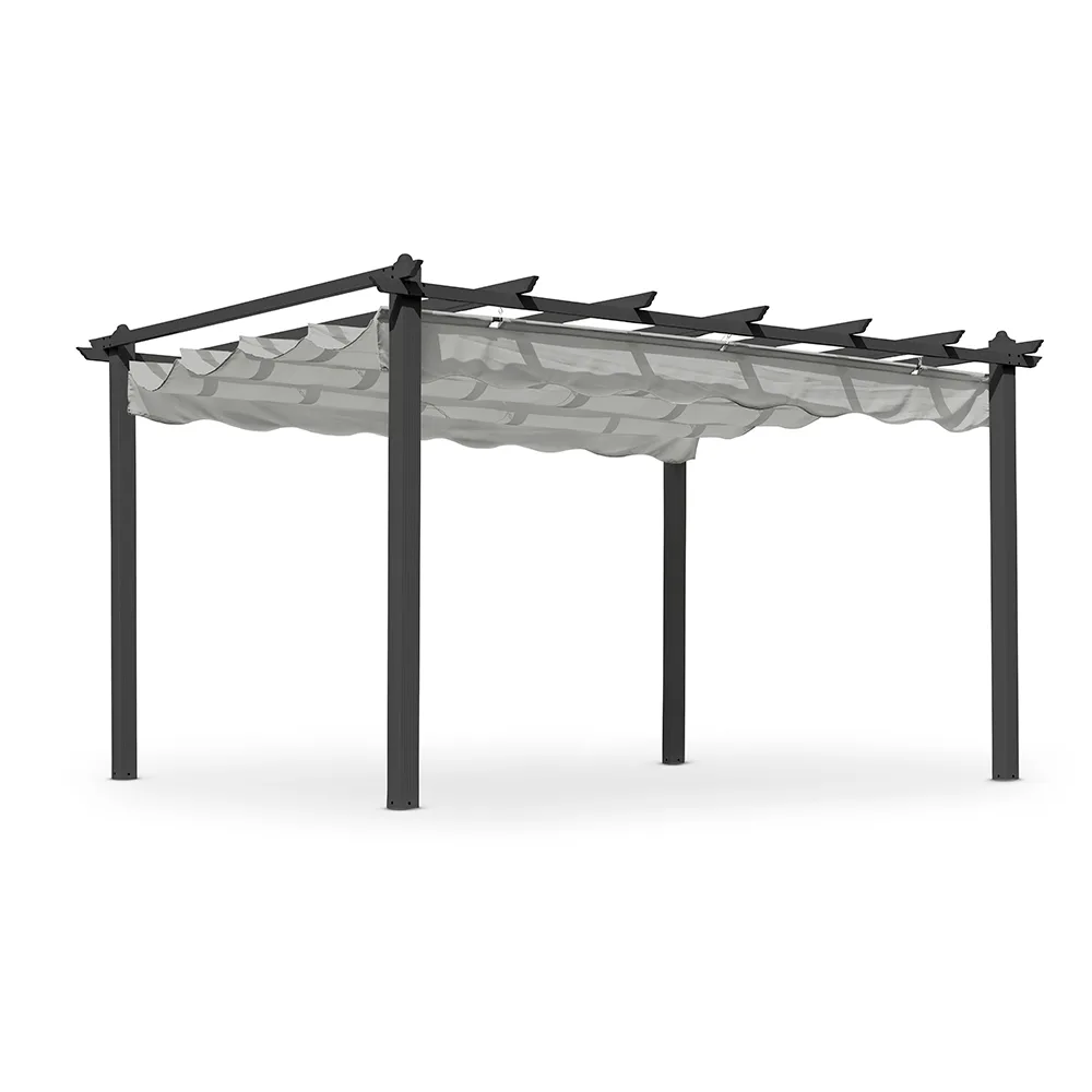 Pergola Hillerstorp Skanör 3x4m Mörkgrått Solskydd