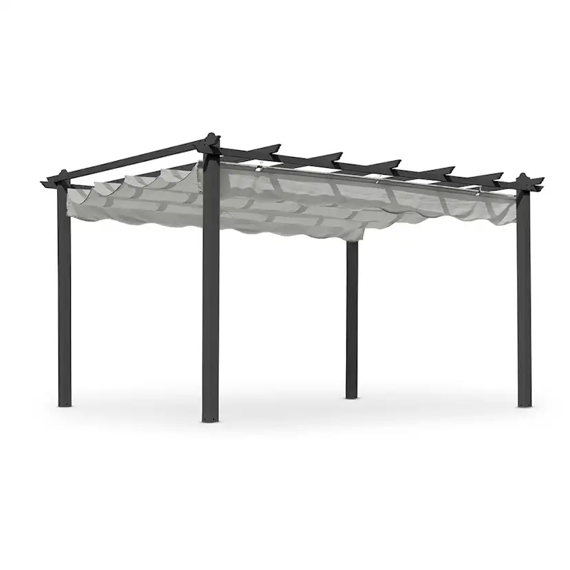 Pergola Hillerstorp Skanör 3x4m Mörkgrått Solskydd