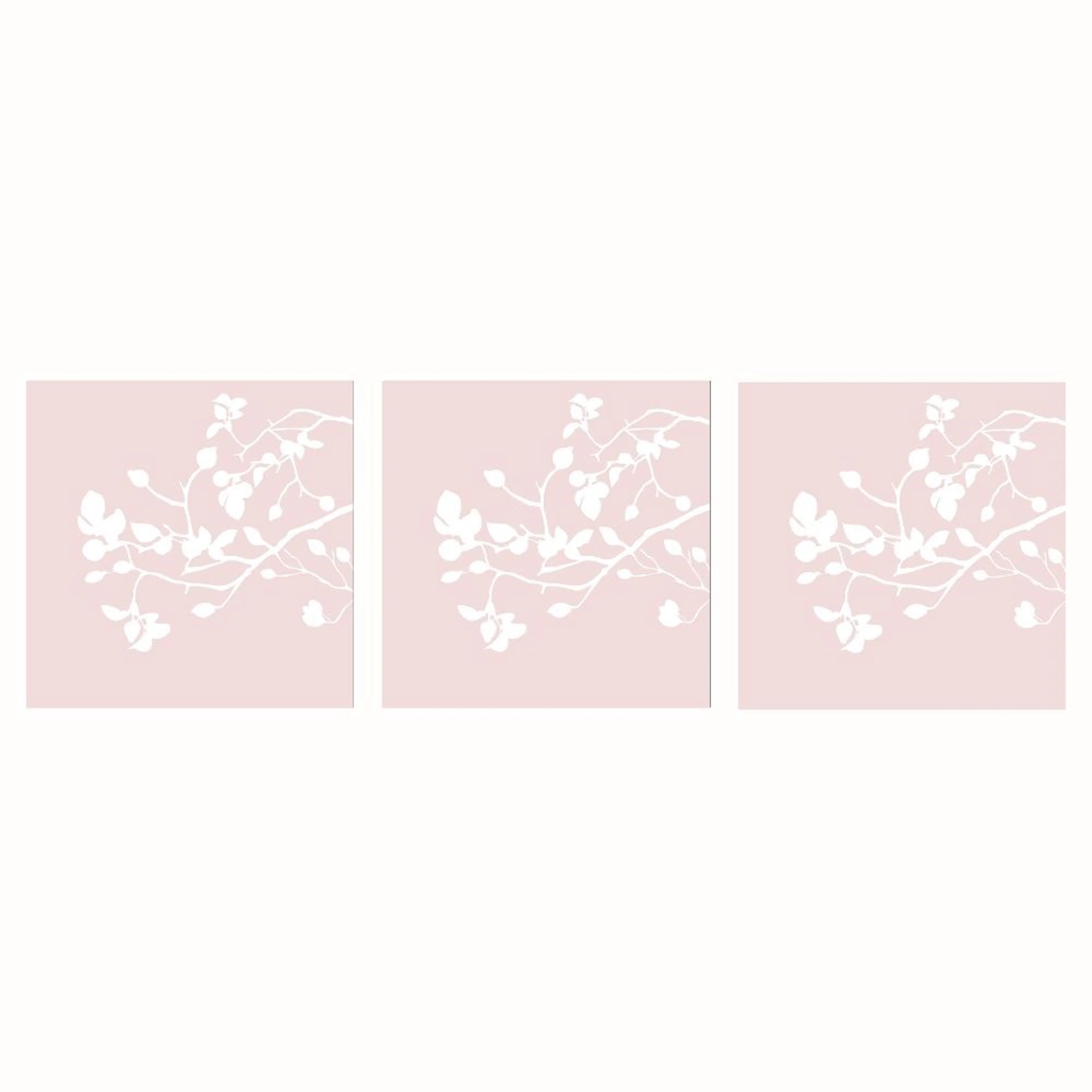 Servett Paperproducts Design Pure Branch 33x33 cm Rosé 3 st 20-pack