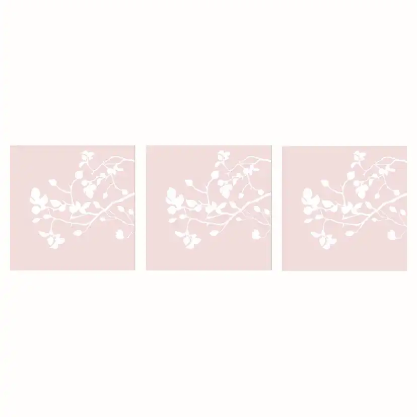 Servett Paperproducts Design Pure Branch 33x33 cm Rosé 3 st 20-pack