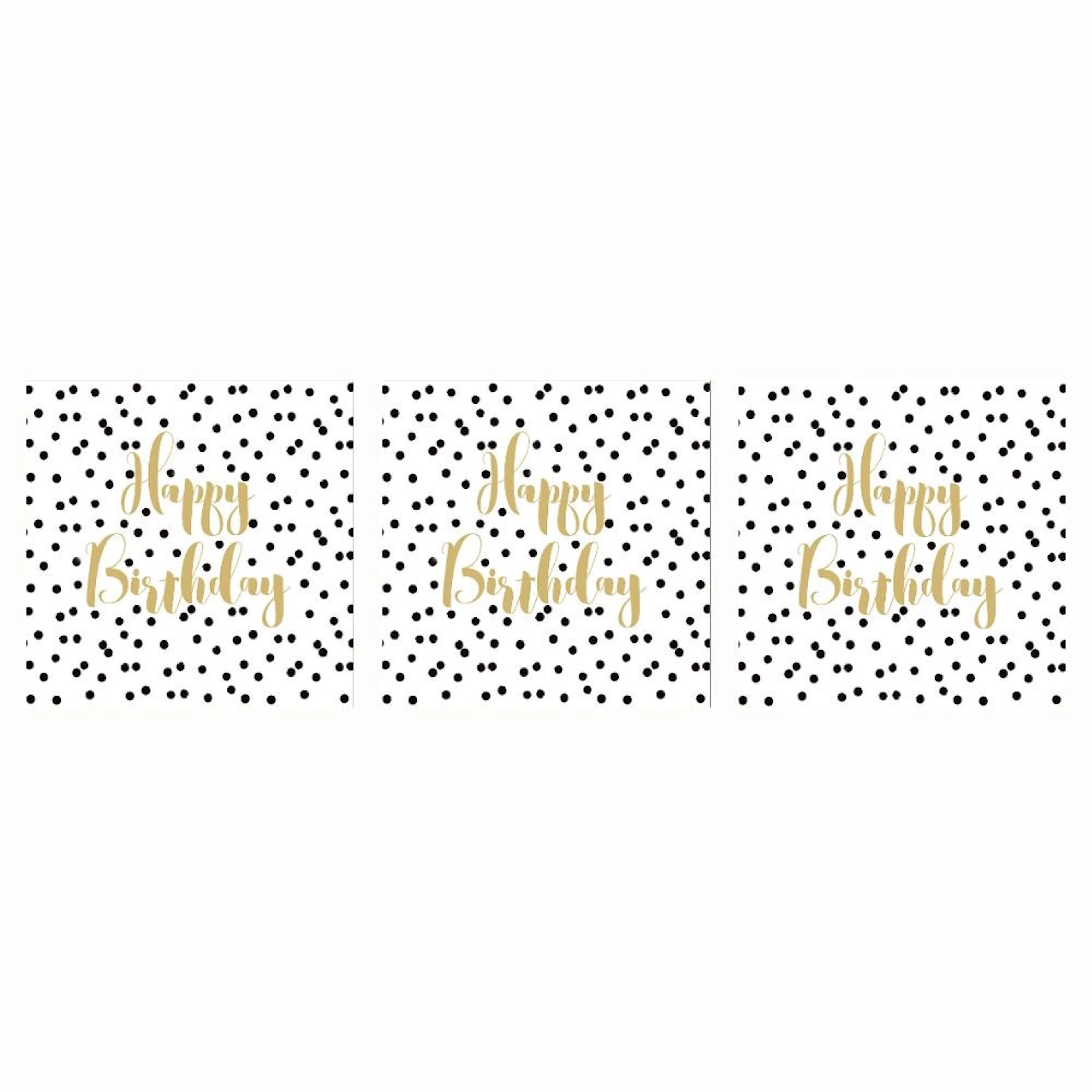 Servett Paperproducts Design Birthday Confetti 33x33 cm 3 st 20-pack