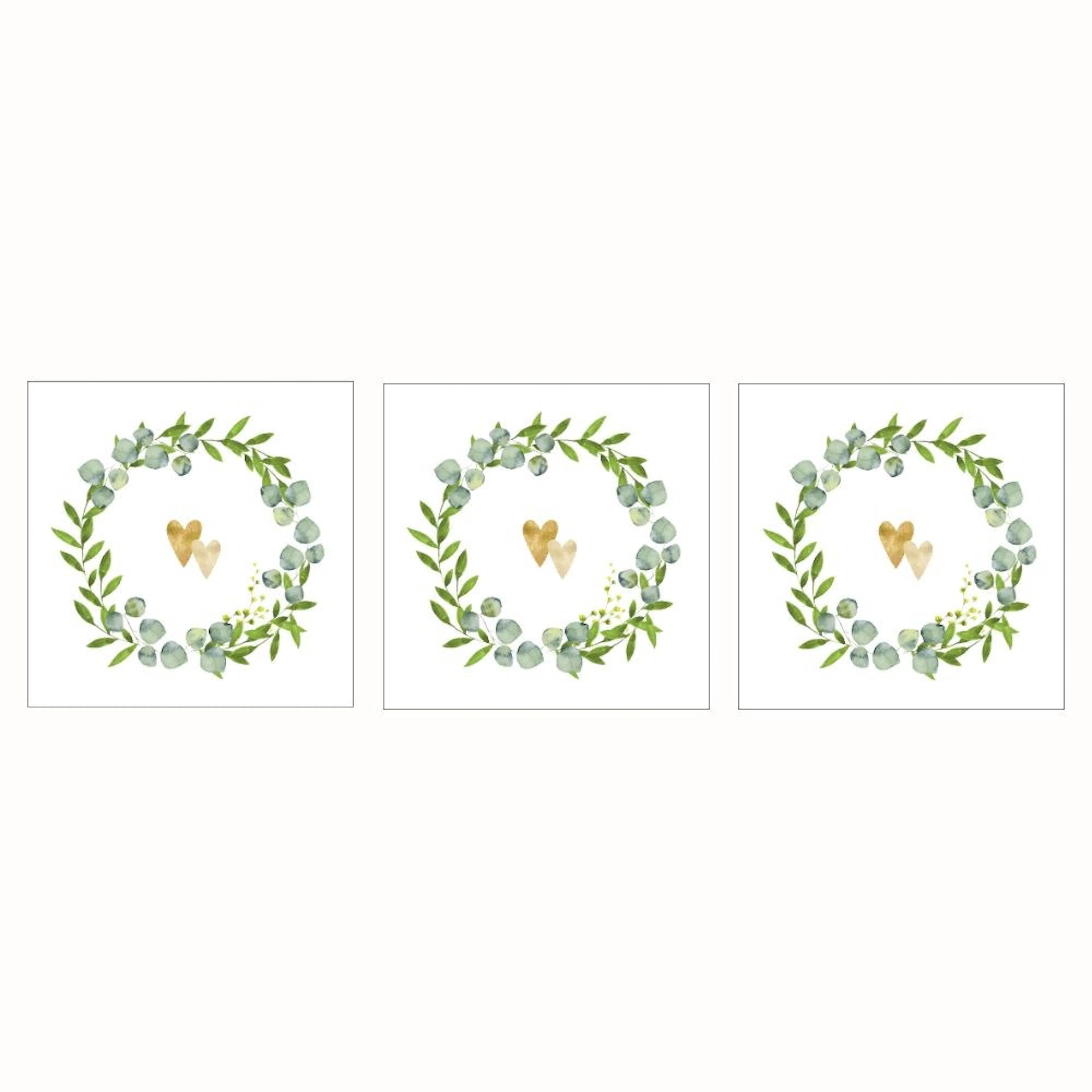 Servett Paperproducts Design Two Hearts 33x33 cm 3 st 20-pack