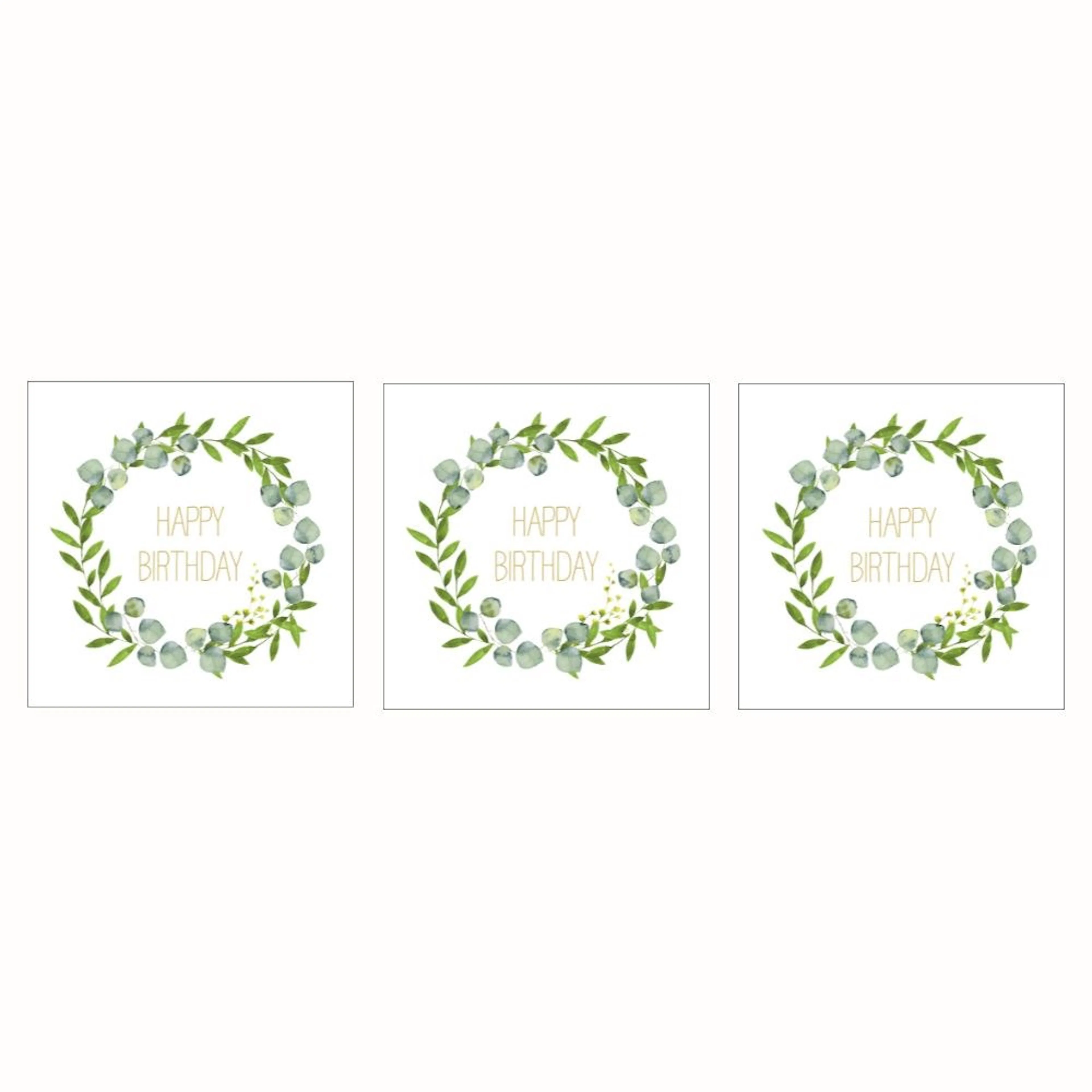 Servett Paperproducts Design Happy B´day 33x33 cm 3 st 20-pack