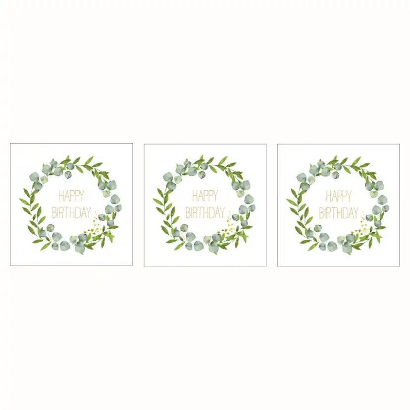 Servett Paperproducts Design Happy B´day 33x33 cm 3 st 20-pack