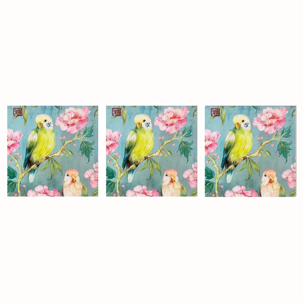 Servett Paperproducts Design Perruches 33x33 cm 3 st 20-pack