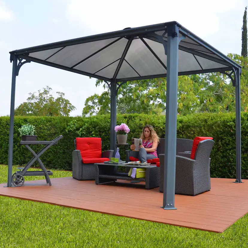 Pergola gop Palermo 3000 9 m² med Takventil