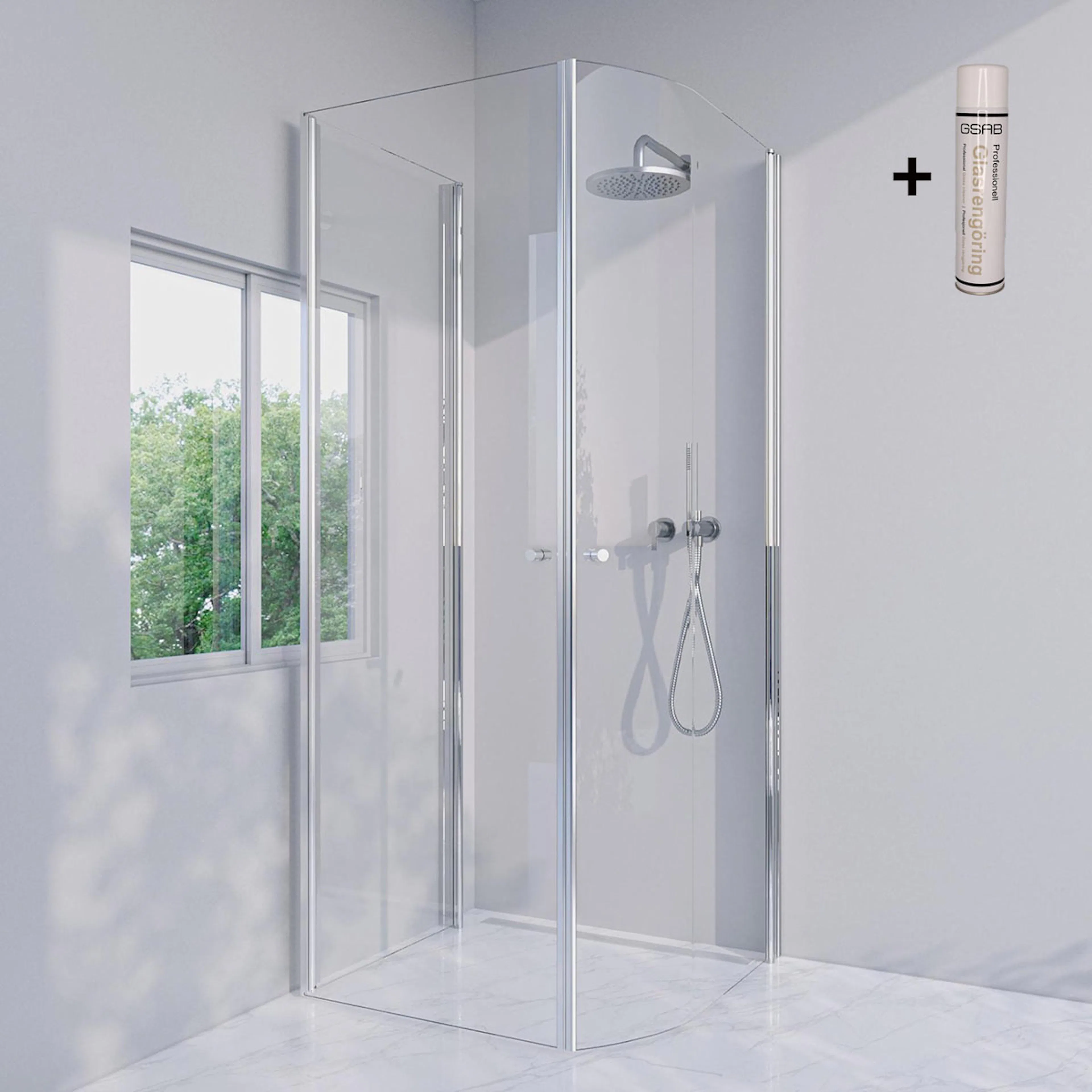 Duschhörn Invitrea Prime PH43 med Glasrengöring