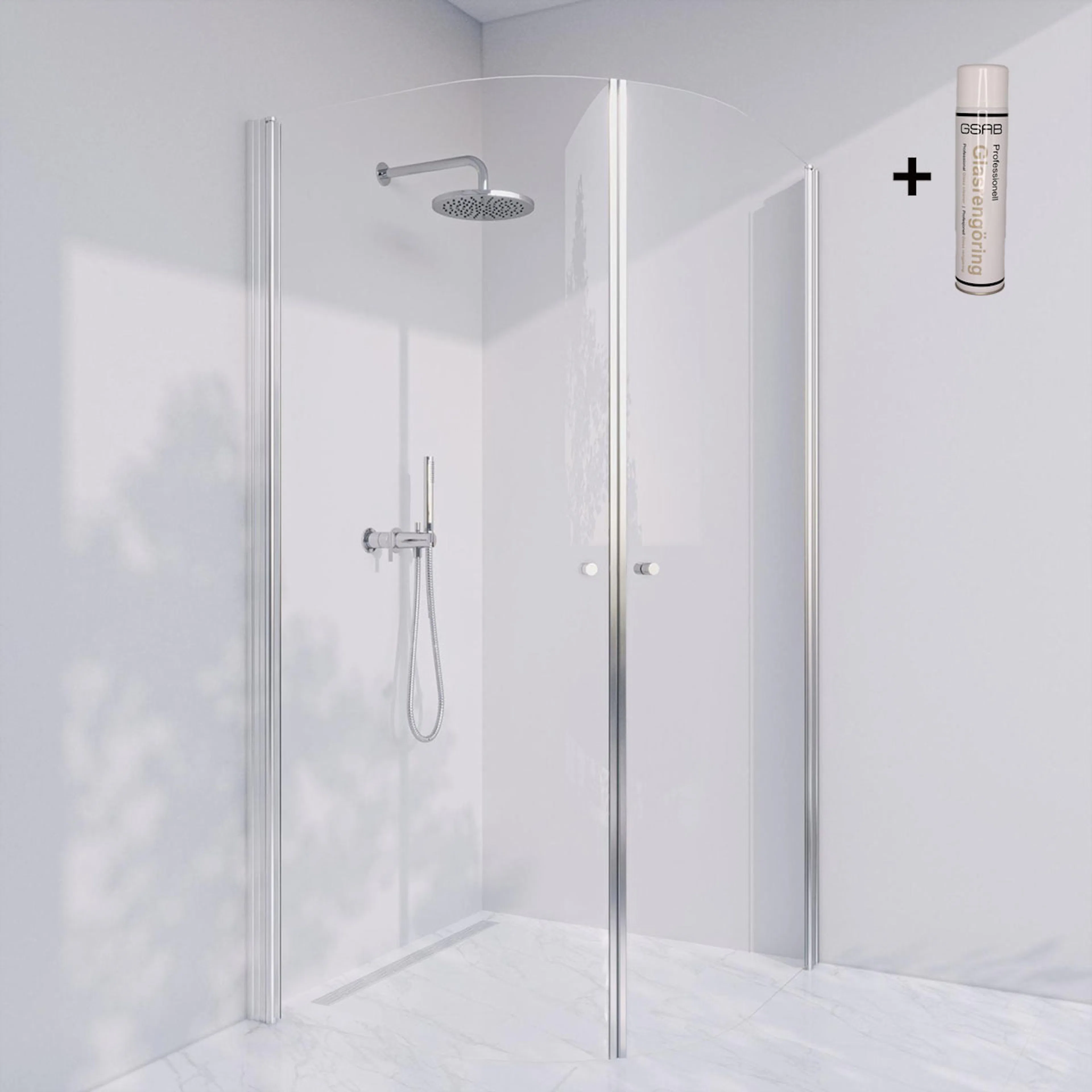 Duschhörn Invitrea Prime PH44 med Glasrengöring