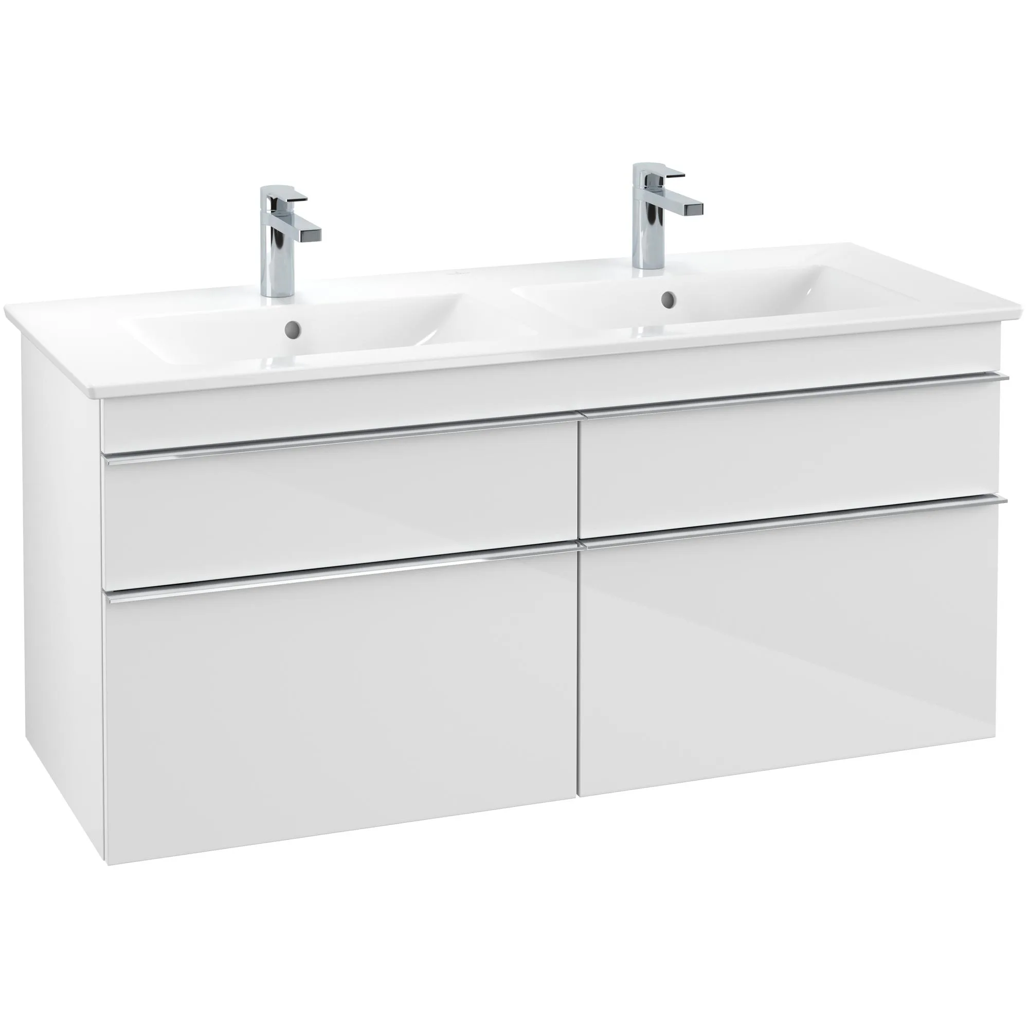 Tvättställsskåp Villeroy & Boch Venticello 125 cm med 4 Lådor för Dubbla Tvättställ