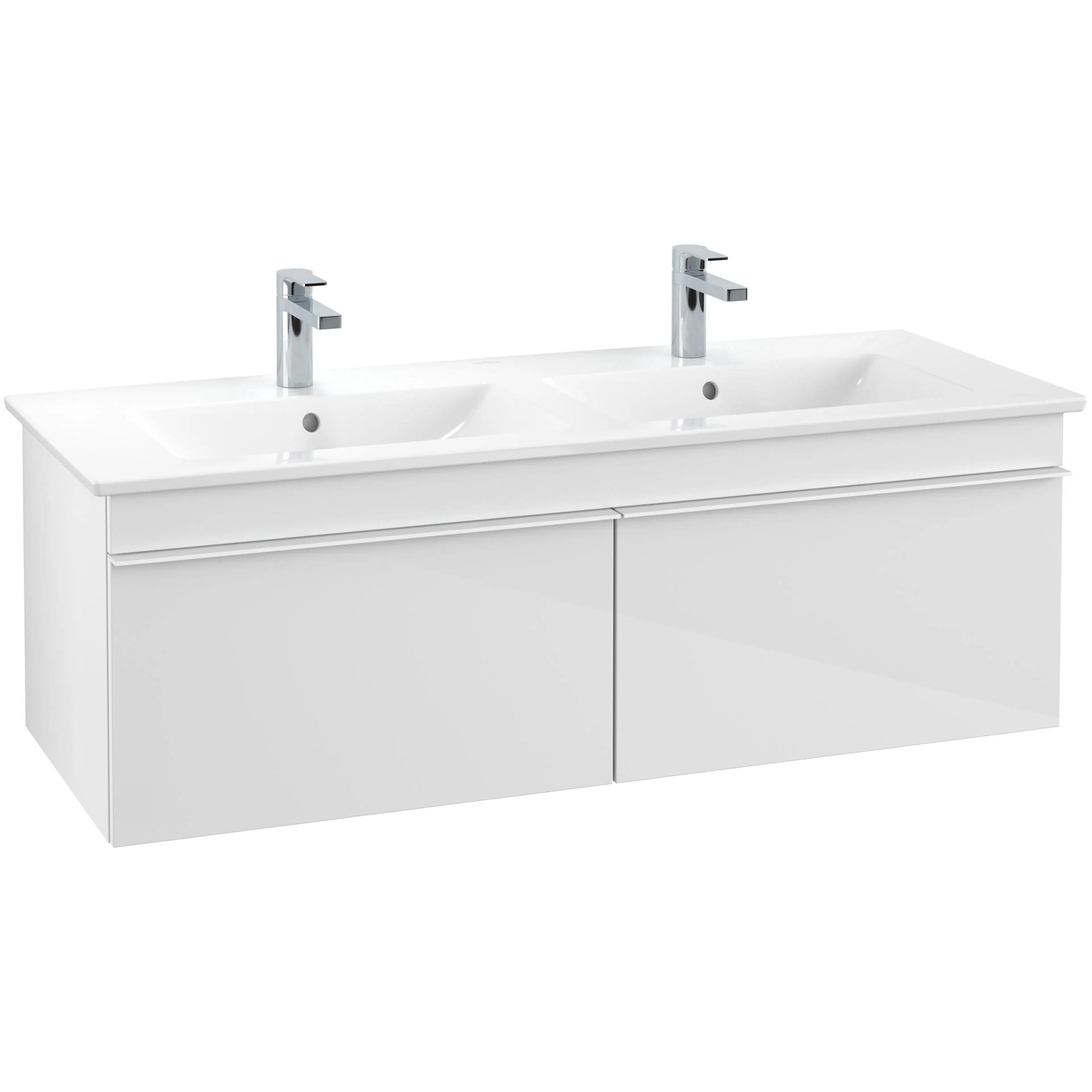 Tvättställsskåp Villeroy & Boch Venticello 125 cm med  2 Lådor för Dubbla Tvättställ