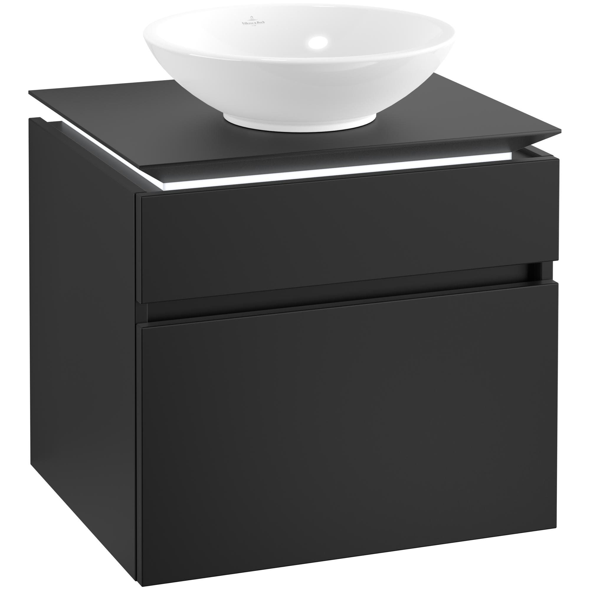 Tvättställsskåp Villeroy & Boch Legato 600 med 2 Lådor för Ytmonterat Tvättställ