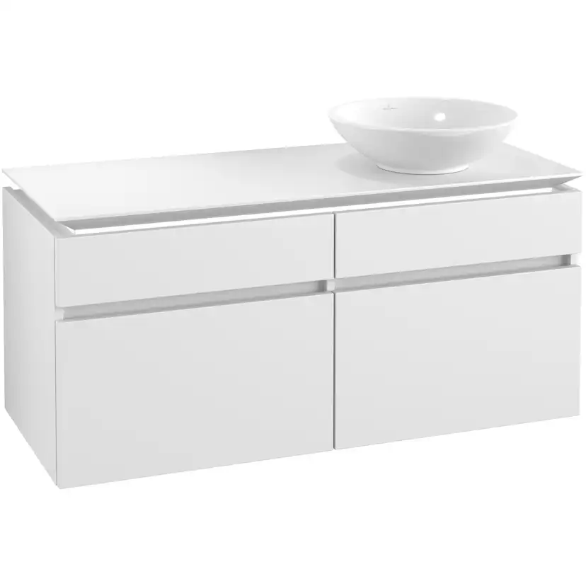 Tvättställsskåp Villeroy & Boch Legato 1200 med 4 Lådor för Ocentrerat Ytmonterat Tvättställ