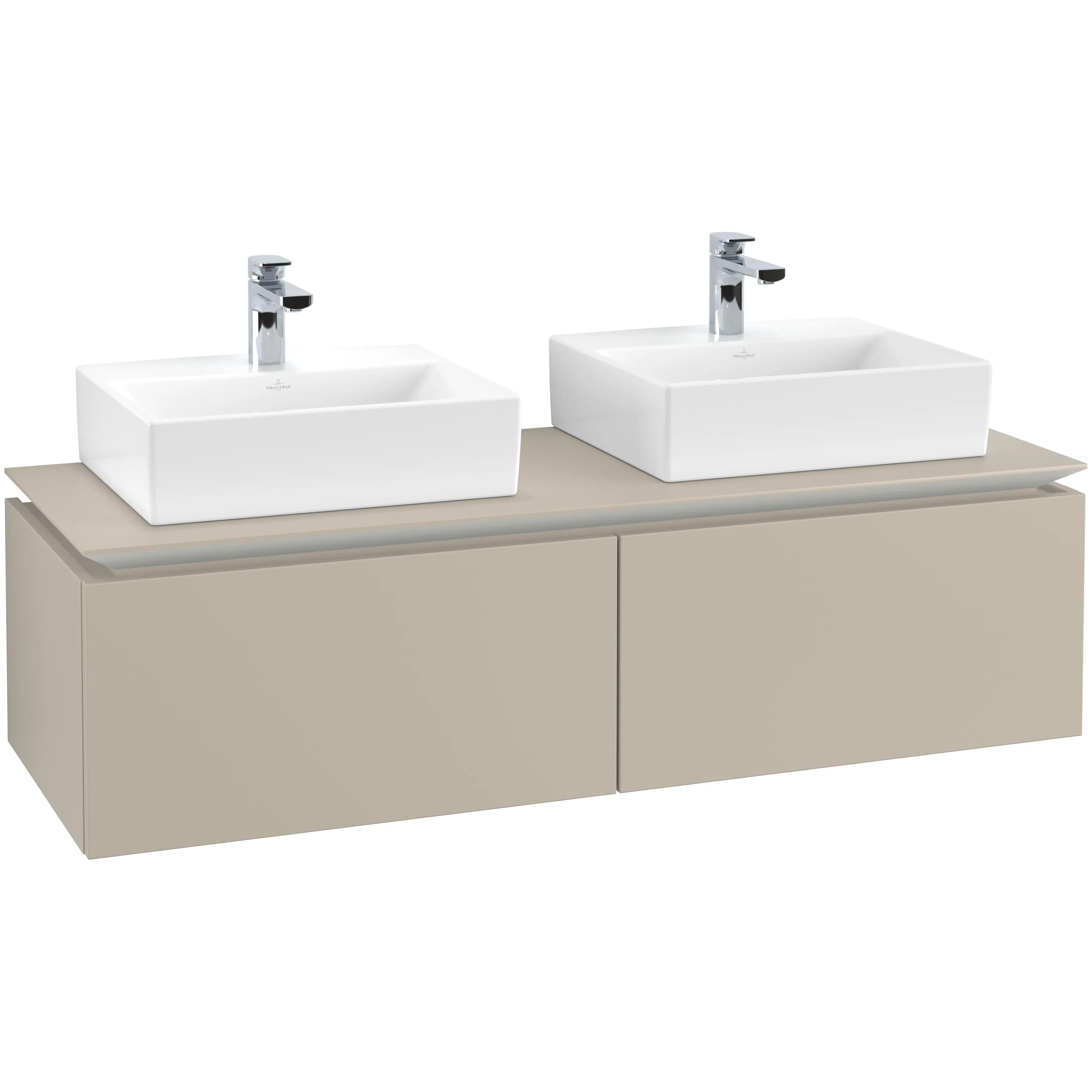 Tvättställsskåp Villeroy & Boch Legato Kompakt 1400 med 2 Lådor för Två Tvättställ