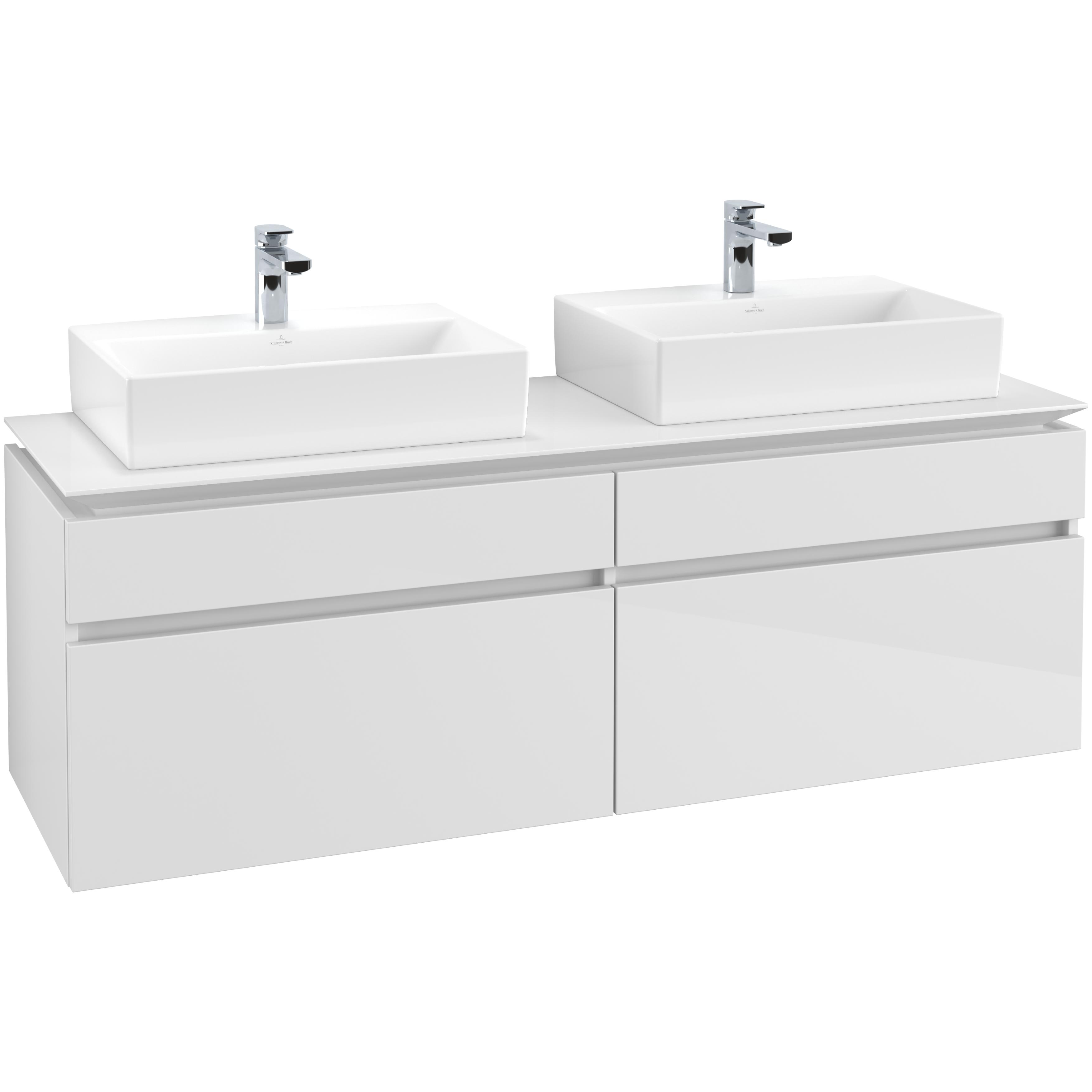 Tvättställsskåp Villeroy & Boch Legato 1600 med 4 Lådor för Två Tvättställ från Memento