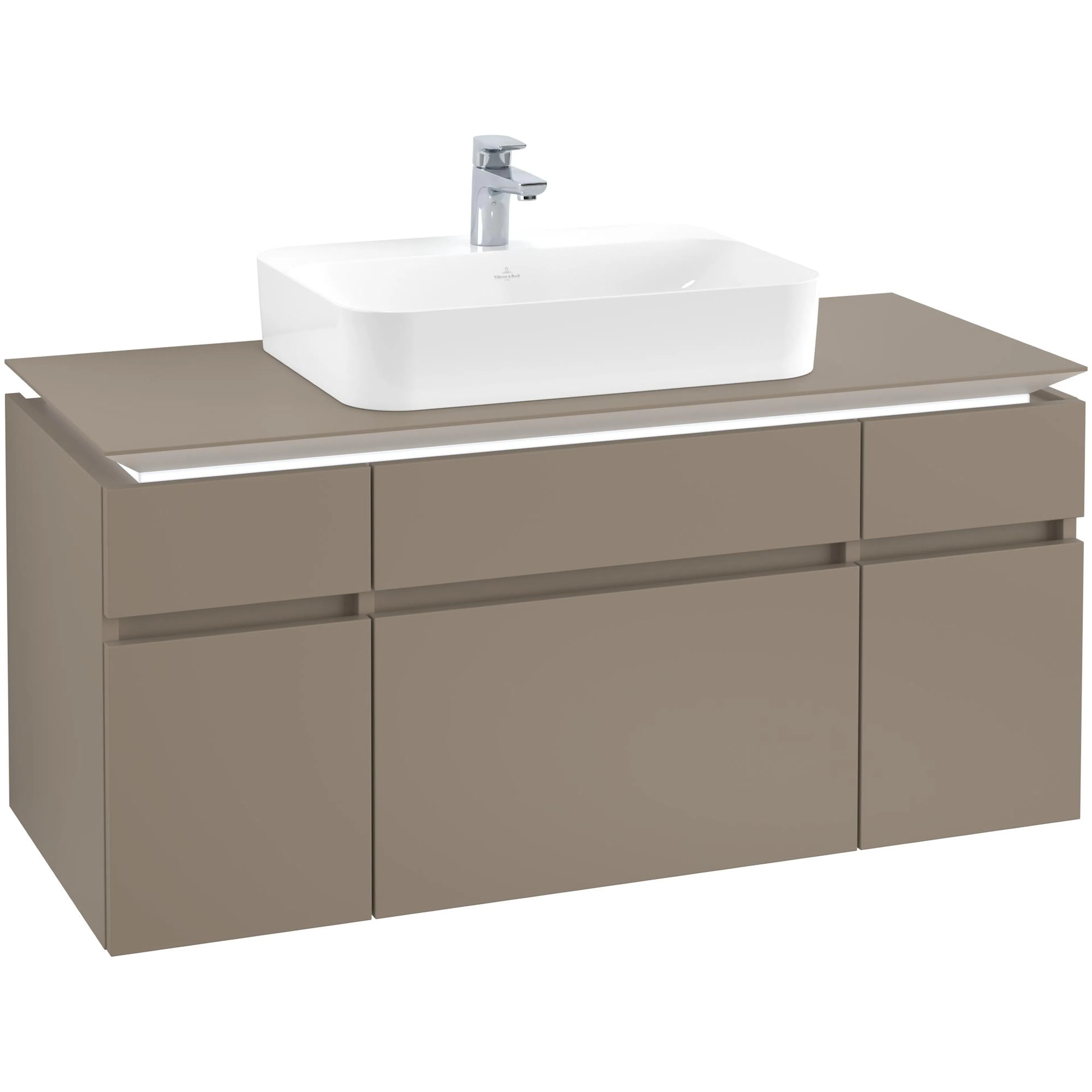 Tvättställsskåp Villeroy & Boch Legato med 5 Lådor för Ytmonterat Tvättställ från Finion & Memento