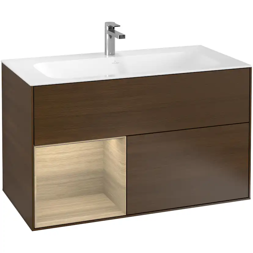 Tvättställsskåp Villeroy & Boch Finion med 2 Lådor och Hylla för Inbyggt Tvättställ