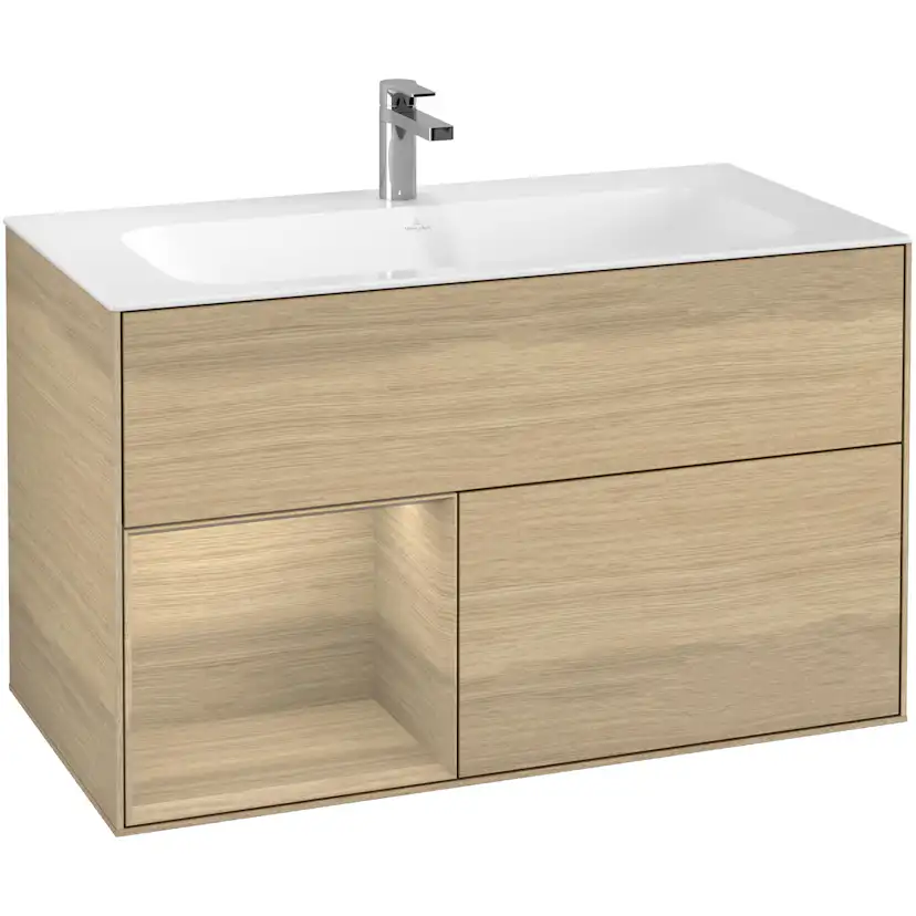 Tvättställsskåp Villeroy & Boch Finion med 2 Lådor och Hylla för Inbyggt Tvättställ