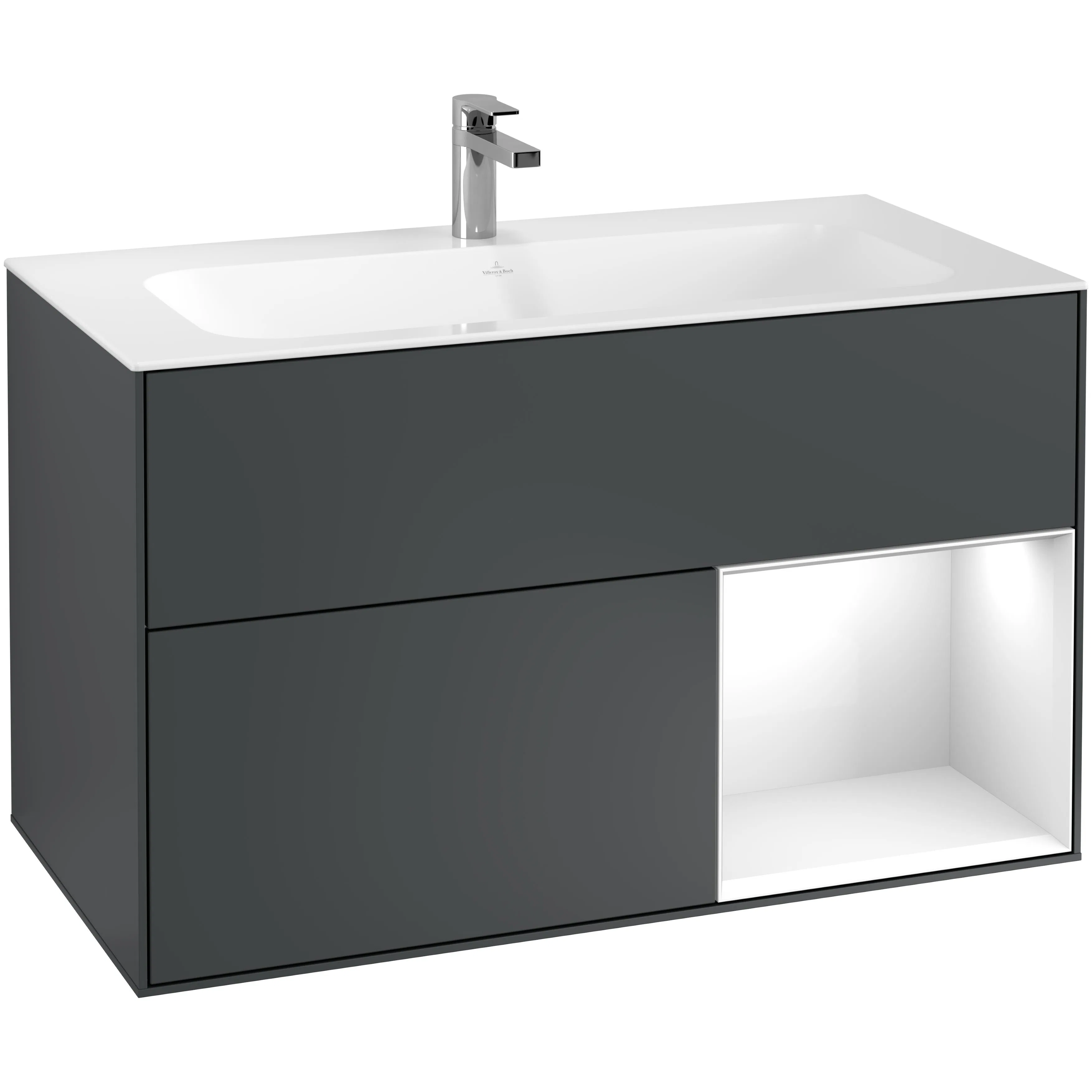 Tvättställsskåp Villeroy & Boch Finion med 2 Lådor och Hylla för Inbyggt Tvättställ