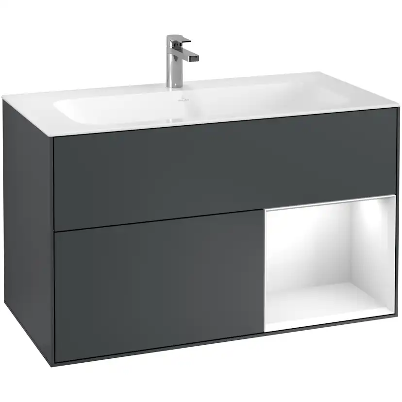 Tvättställsskåp Villeroy & Boch Finion med 2 Lådor och Hylla för Inbyggt Tvättställ