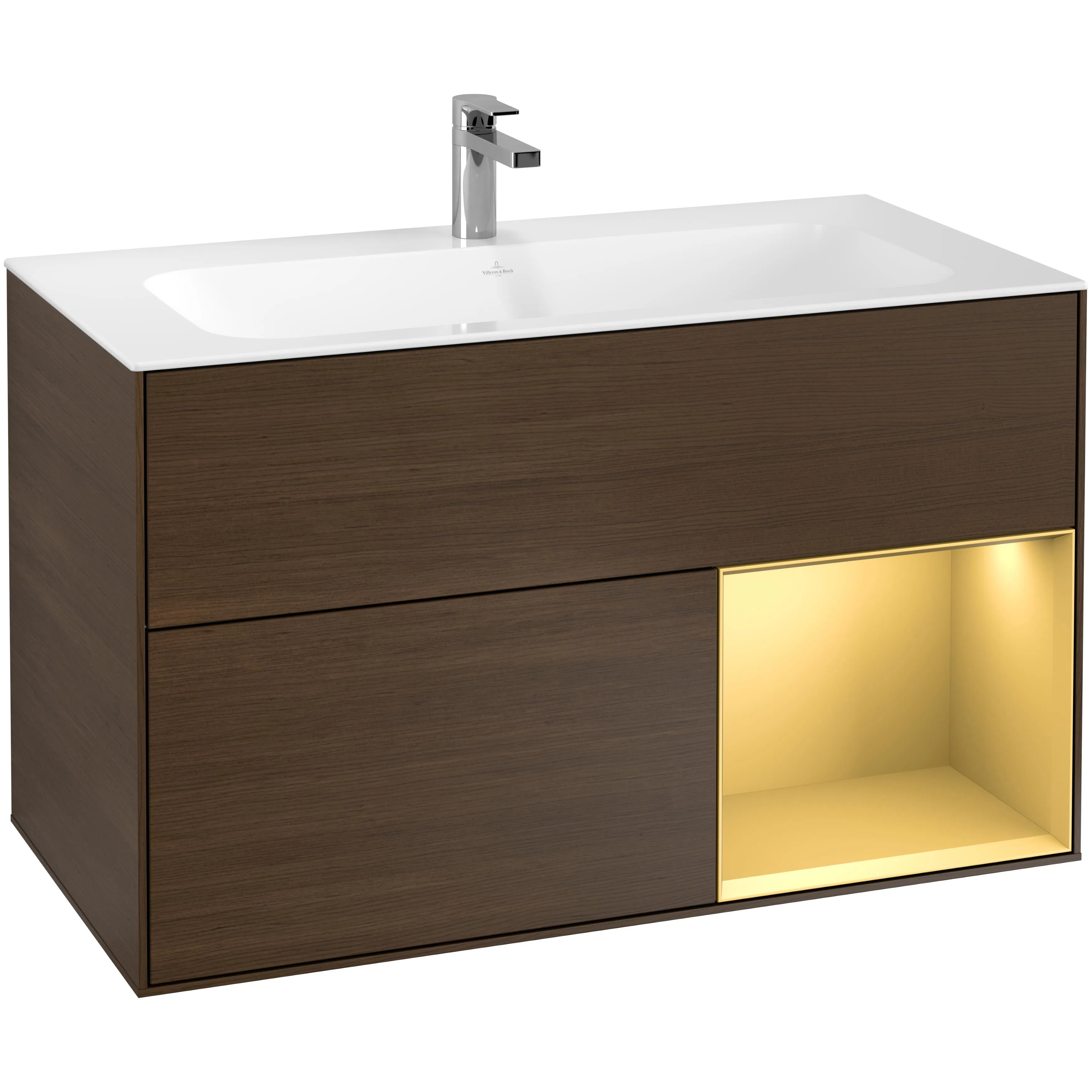 Tvättställsskåp Villeroy & Boch Finion med 2 Lådor och Hylla för Inbyggt Tvättställ