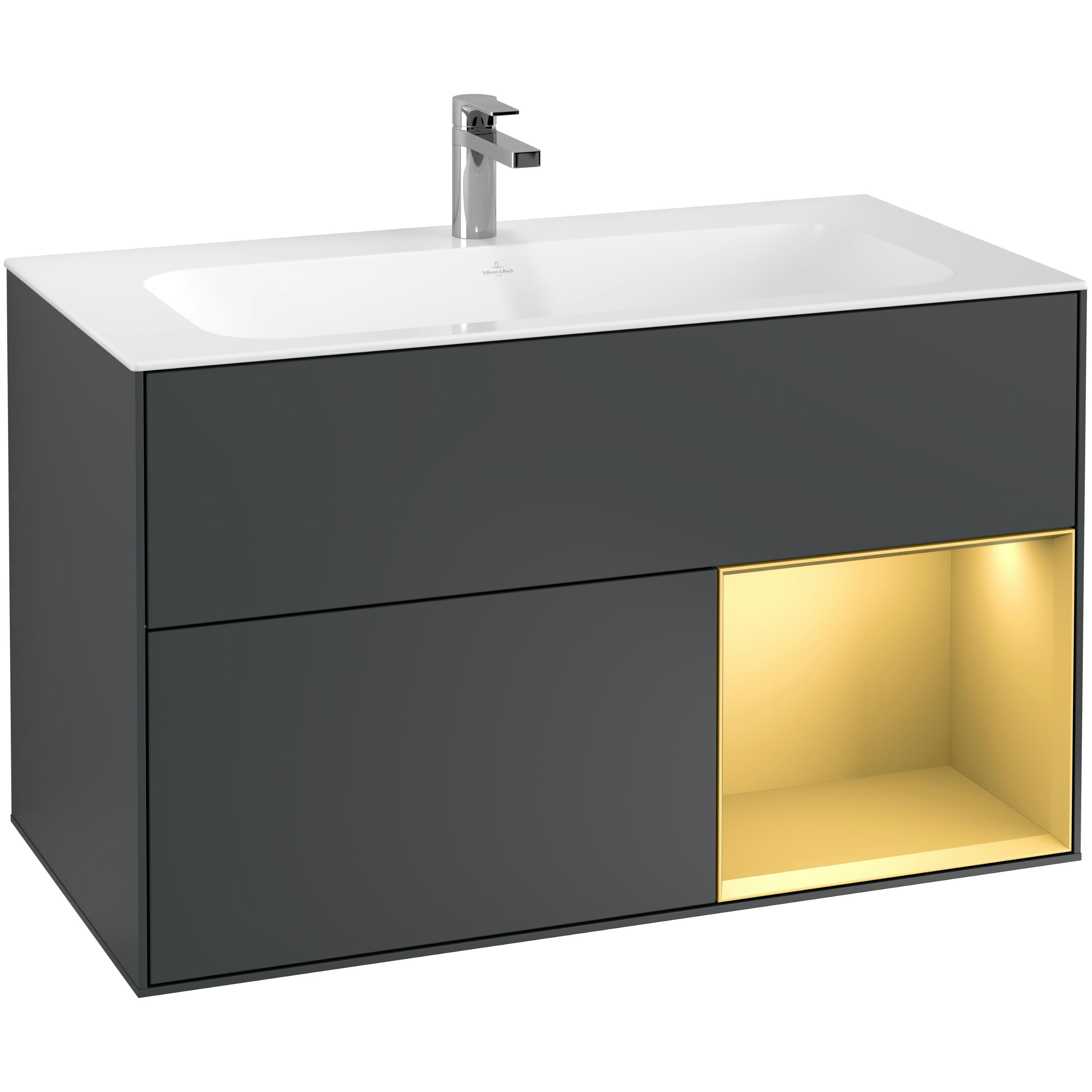 Tvättställsskåp Villeroy & Boch Finion med 2 Lådor och Hylla för Inbyggt Tvättställ