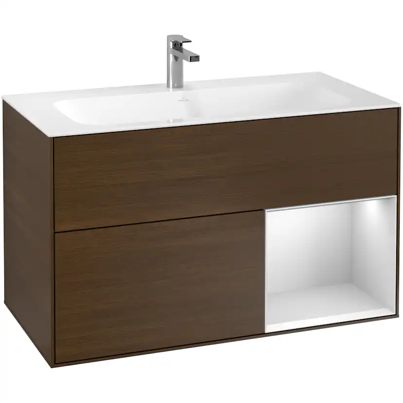 Tvättställsskåp Villeroy & Boch Finion med 2 Lådor och Hylla för Inbyggt Tvättställ