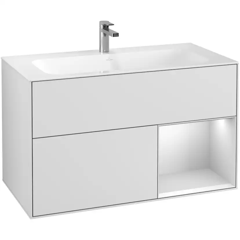 Tvättställsskåp Villeroy & Boch Finion med 2 Lådor och Hylla för Inbyggt Tvättställ