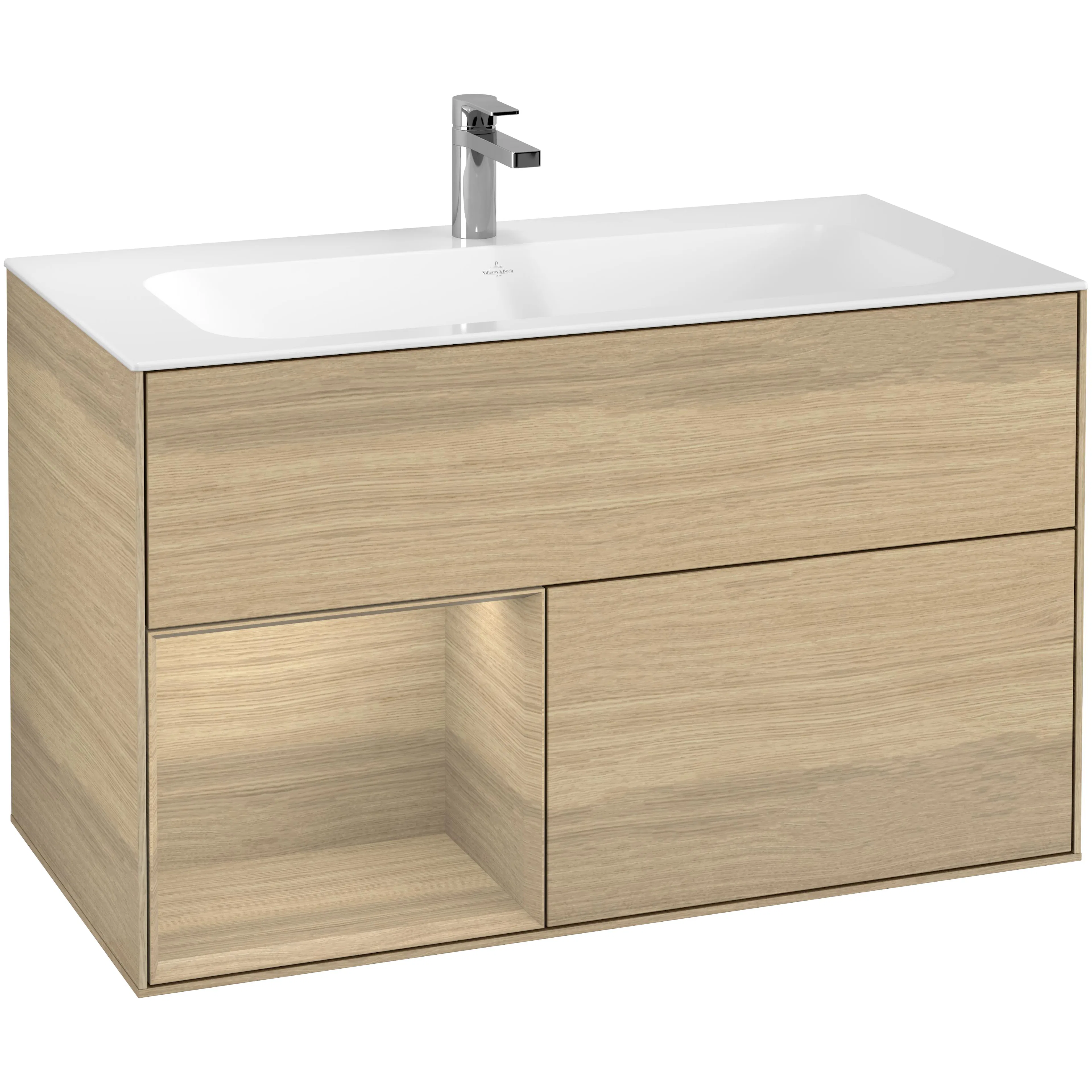 Tvättställsskåp Villeroy & Boch Finion med 2 Lådor och Hylla för Inbyggt Tvättställ