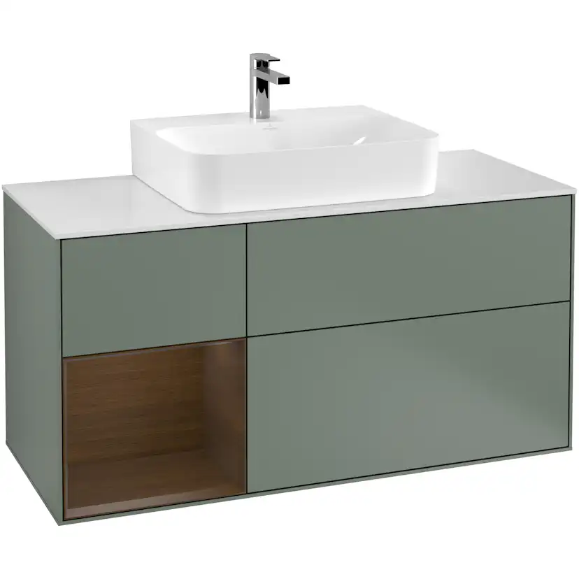 Tvättställsskåp Villeroy & Boch Finion med 3 Lådor Hylla och Bänkskiva för Centrerat Tvättställ