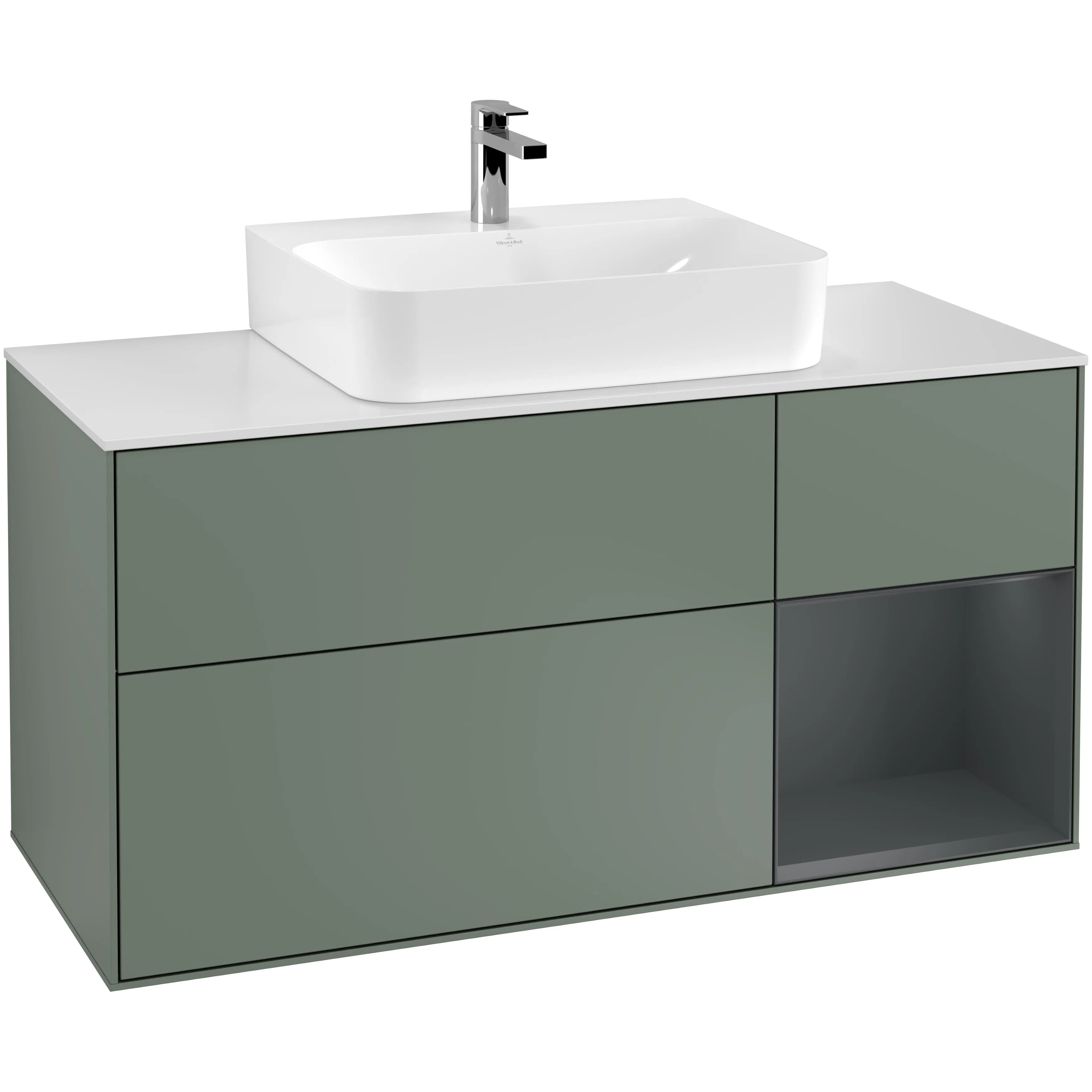 Tvättställsskåp Villeroy & Boch Finion med 3 Lådor Hylla och Bänkskiva för Centrerat Tvättställ