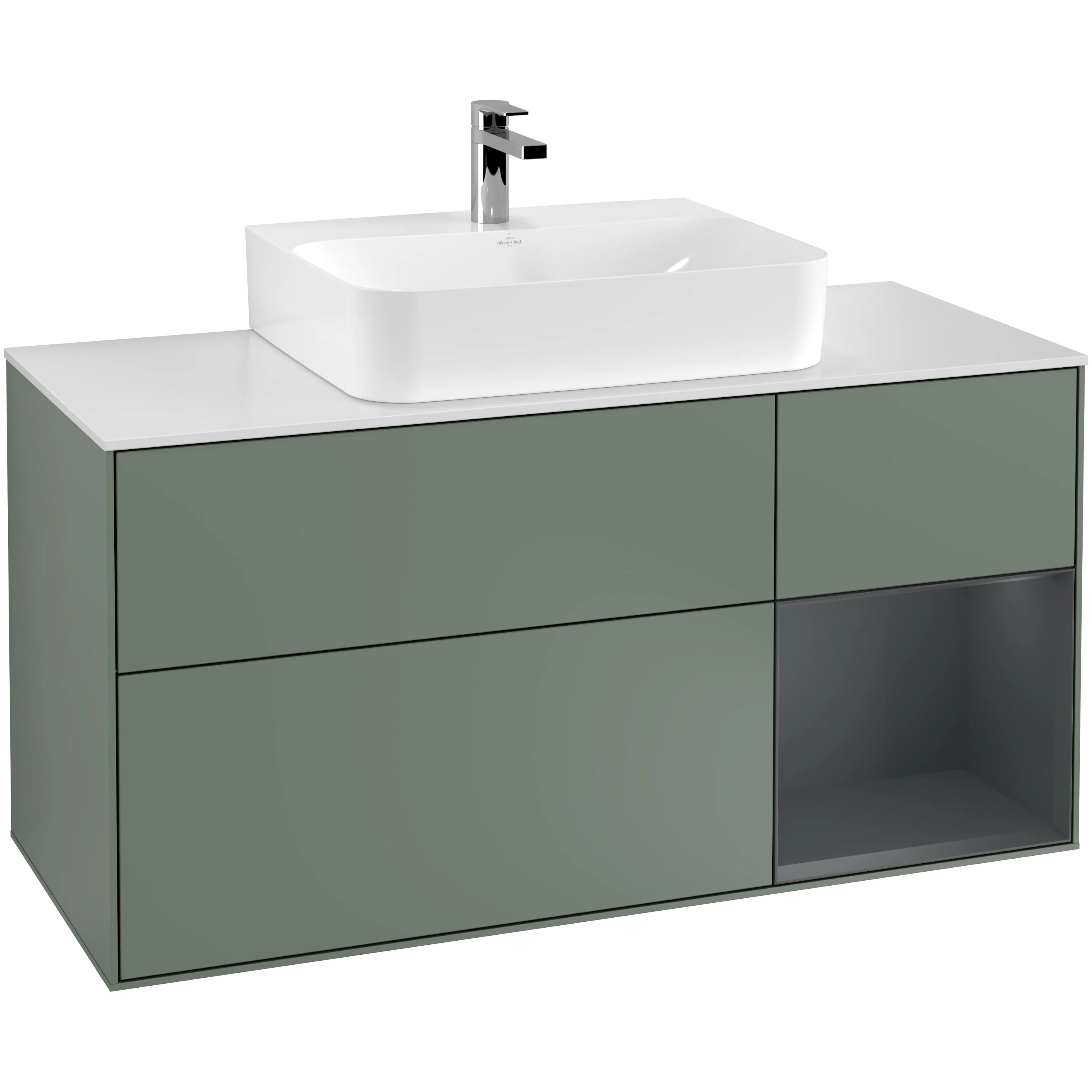 Tvättställsskåp Villeroy & Boch Finion med 3 Lådor Hylla och Bänkskiva för Centrerat Tvättställ