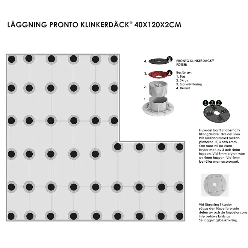 Uteklinker Pronto Klinkerdäck Cortina Cenere 40x120 cm