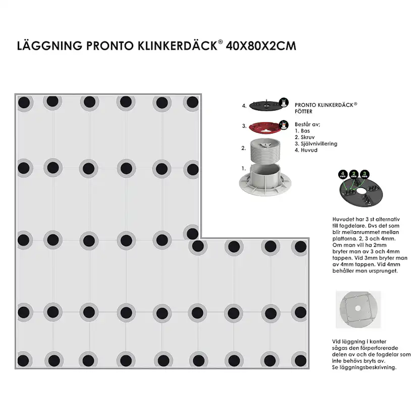Uteklinker Pronto Klinkerdäck Trentino Canapa 40x80 cm