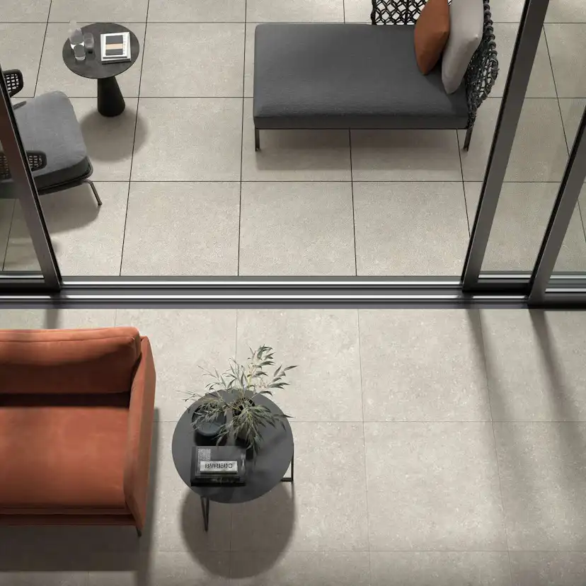 Uteklinker Pronto Klinkerdäck Antique Dune Carved 60x120 cm