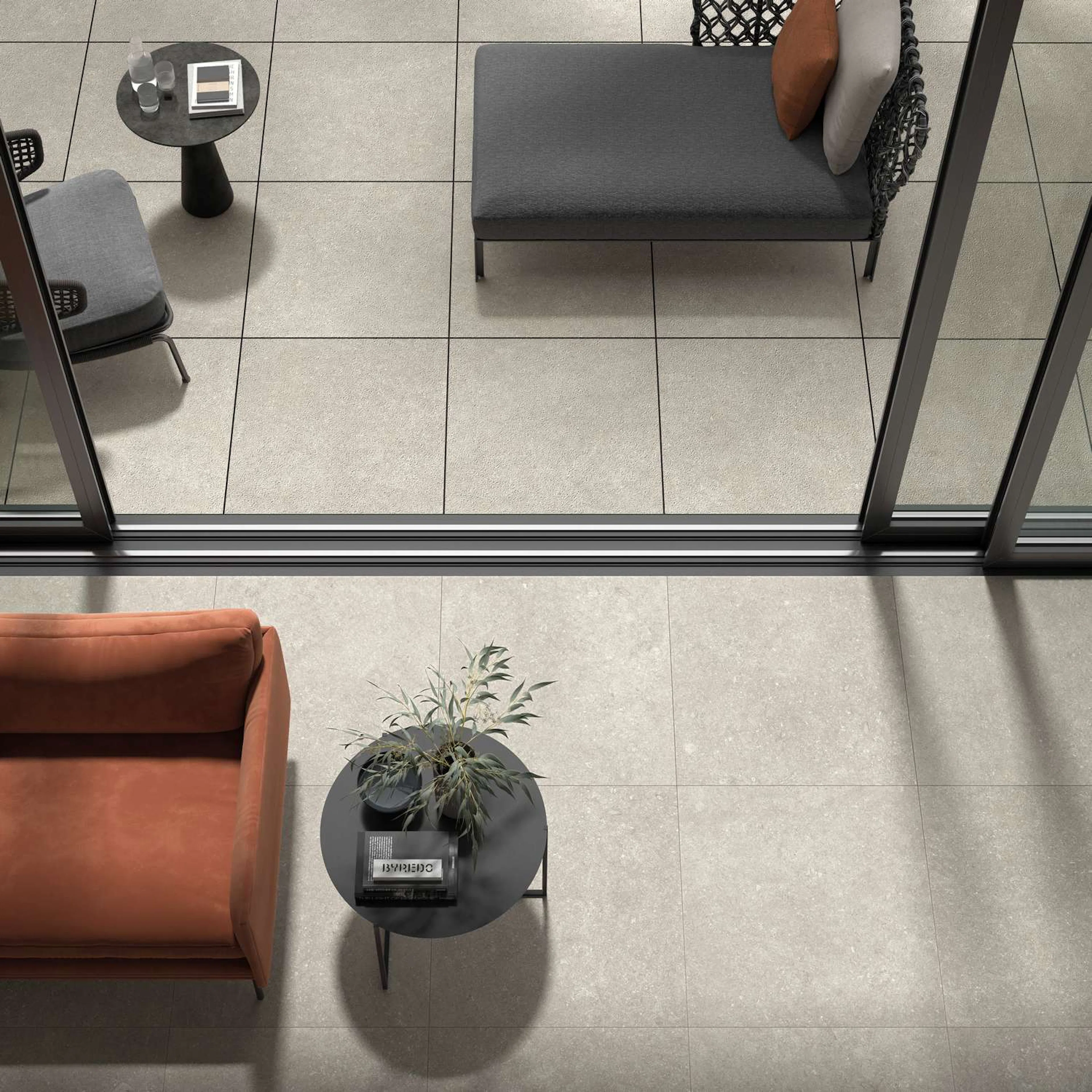 Uteklinker Pronto Klinkerdäck Antique Dune Carved 80x80 cm