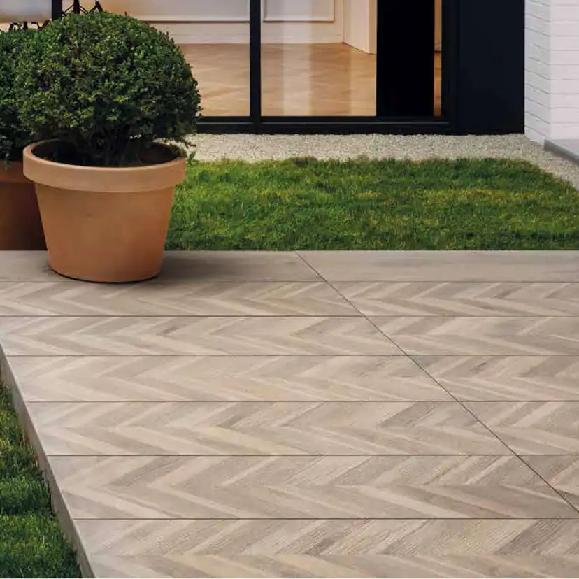 Poolkant/Trappsteg Pronto Klinkerdäck Alpine Slavonia Chevry 40x120 cm