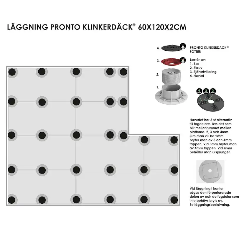 Uteklinker Pronto Klinkerdäck Grotta Silver Black 60x120 cm