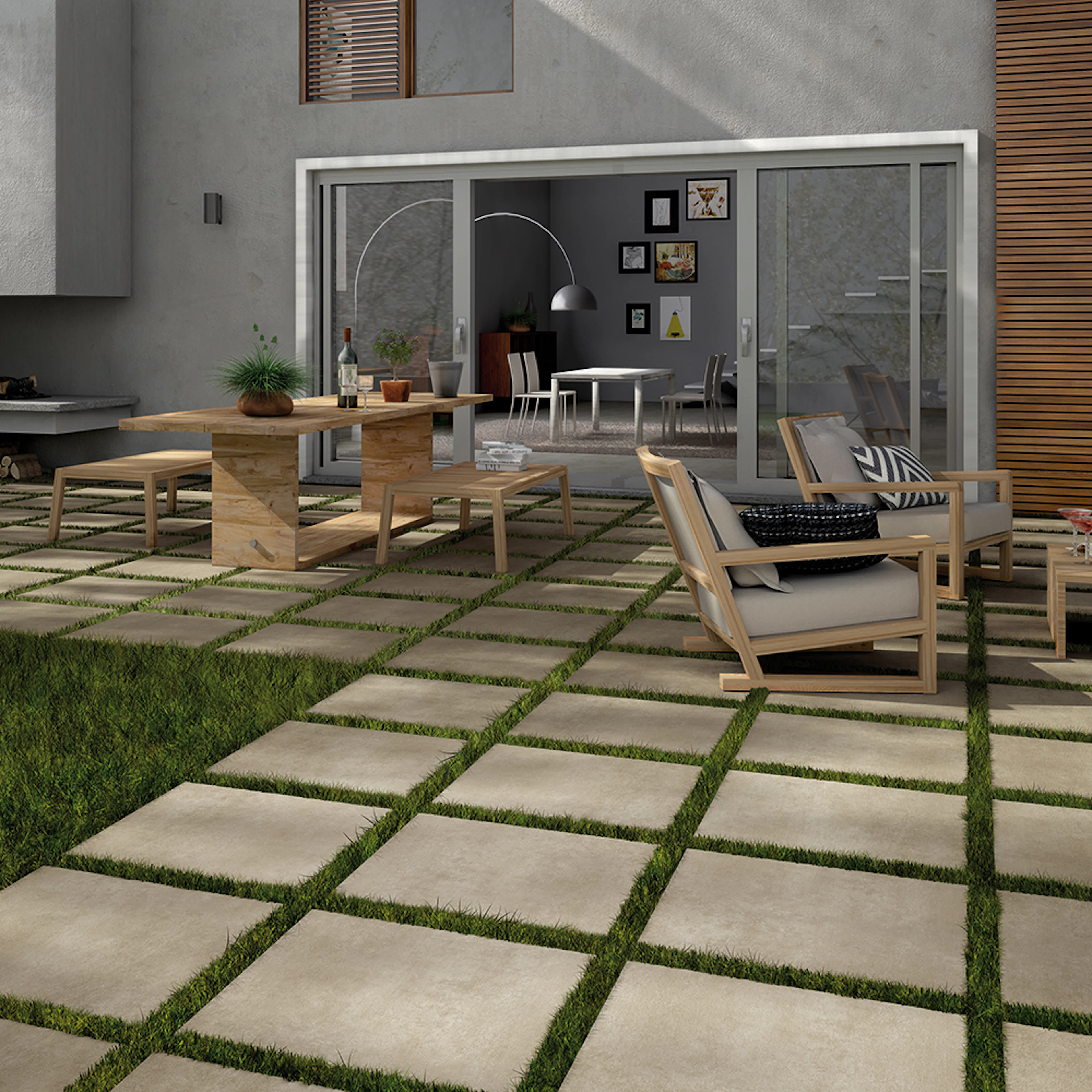 Uteklinker Pronto Klinkerdäck Manhattan Midtown 60x60 cm