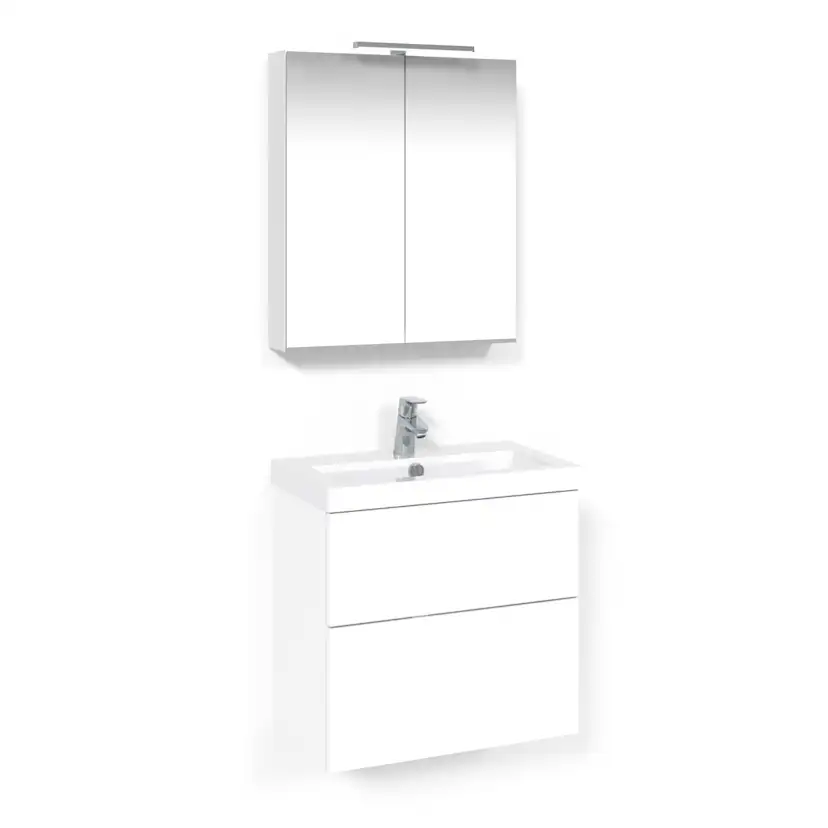 Möbelpaket Macro Design Charm Tvättställsskåp med Crown Spegelskåp